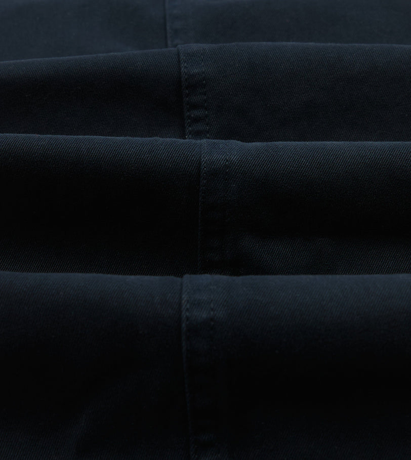 Navy Heavy Cotton Flat Front Chino