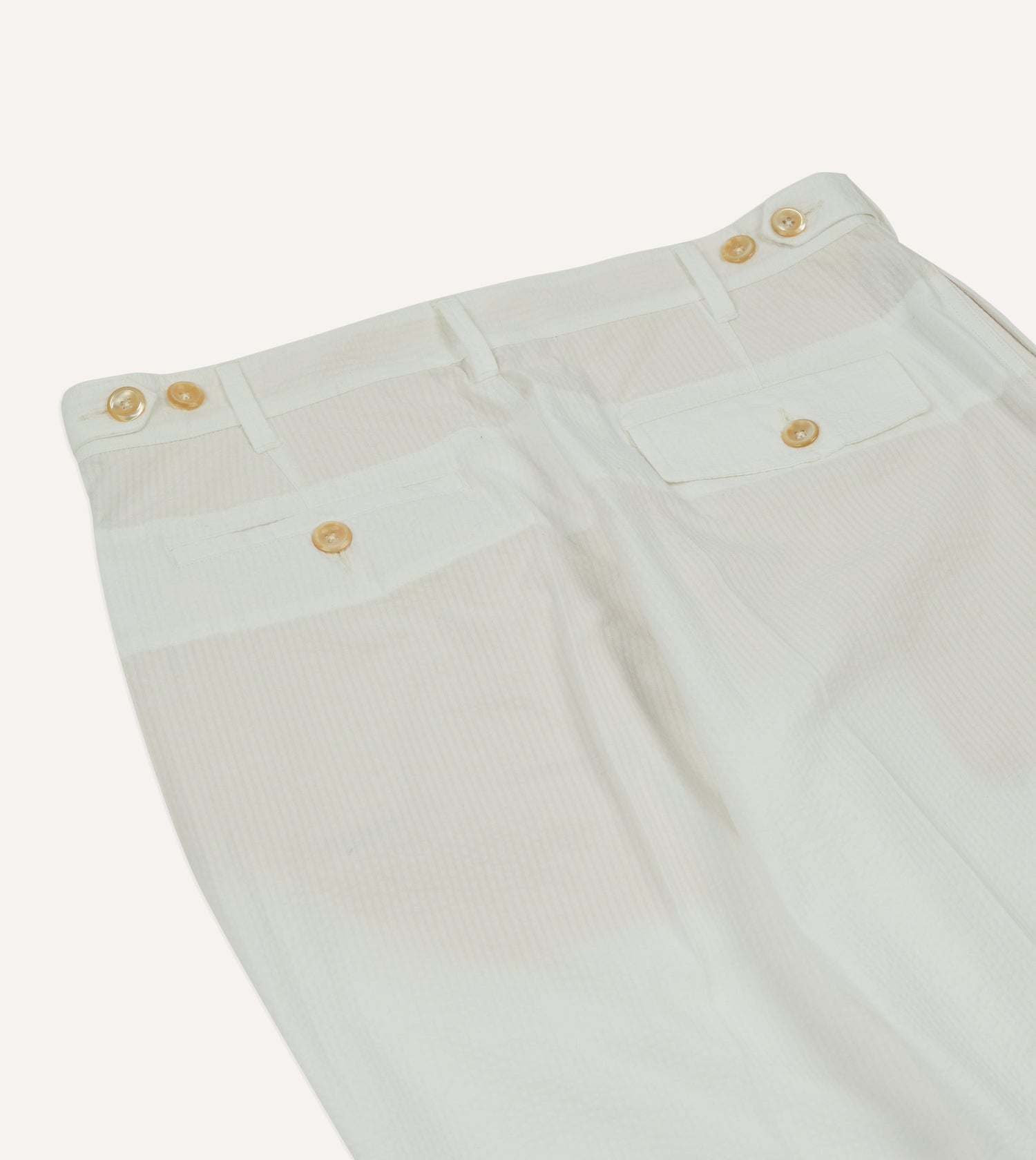 Michael McGregor for Drake’s White Seersucker Games Trousers