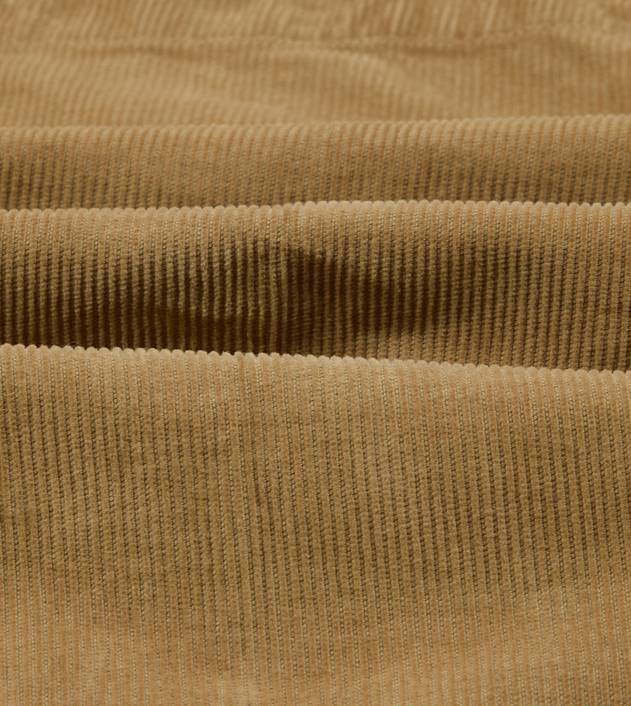 Sand Cotton Corduroy Wide Leg Double Pleat Chino