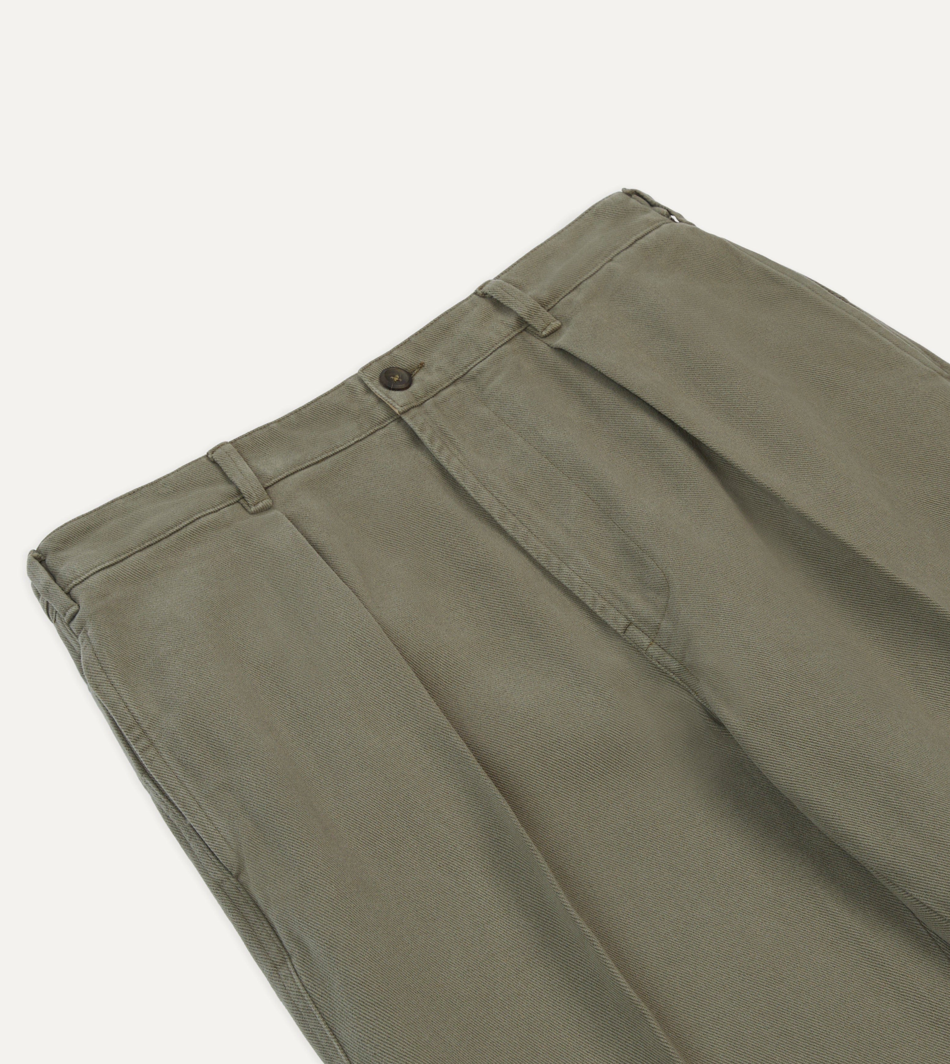 Khaki Heavy Cotton Twill Games Trousers – Drakes