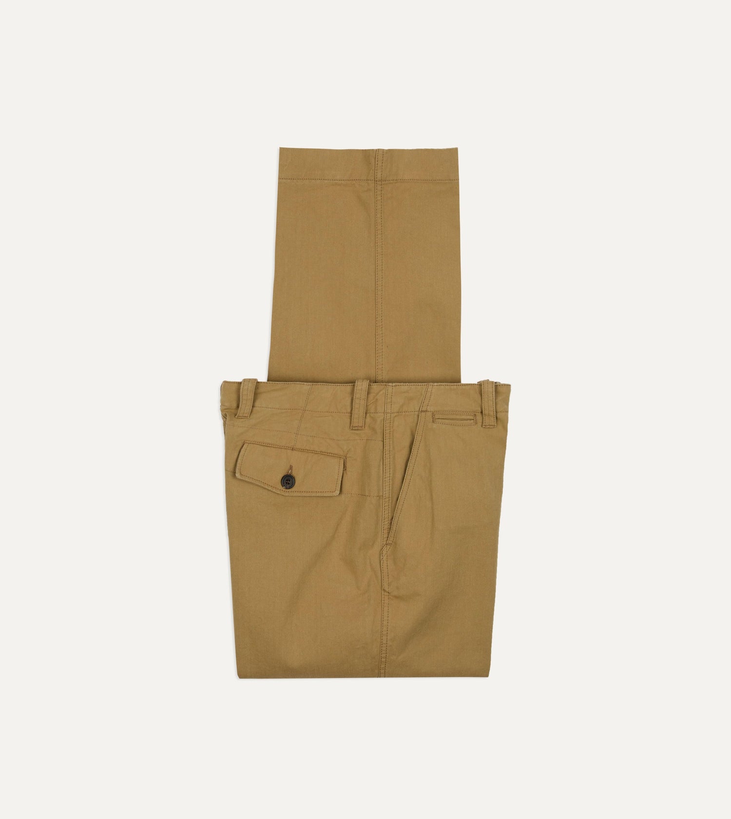 Beige Cotton Officer’s Chino