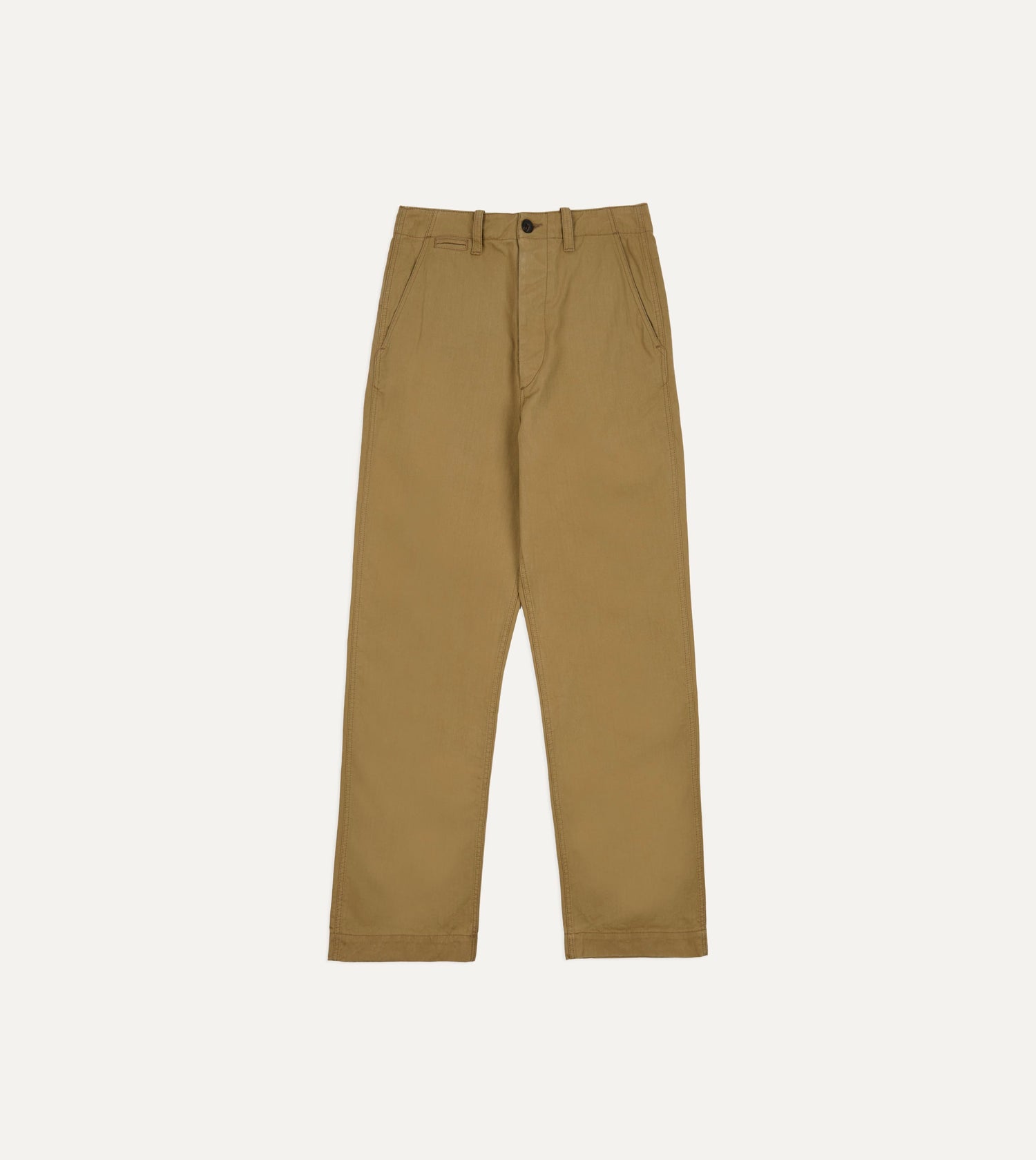 Beige Cotton Officer’s Chino
