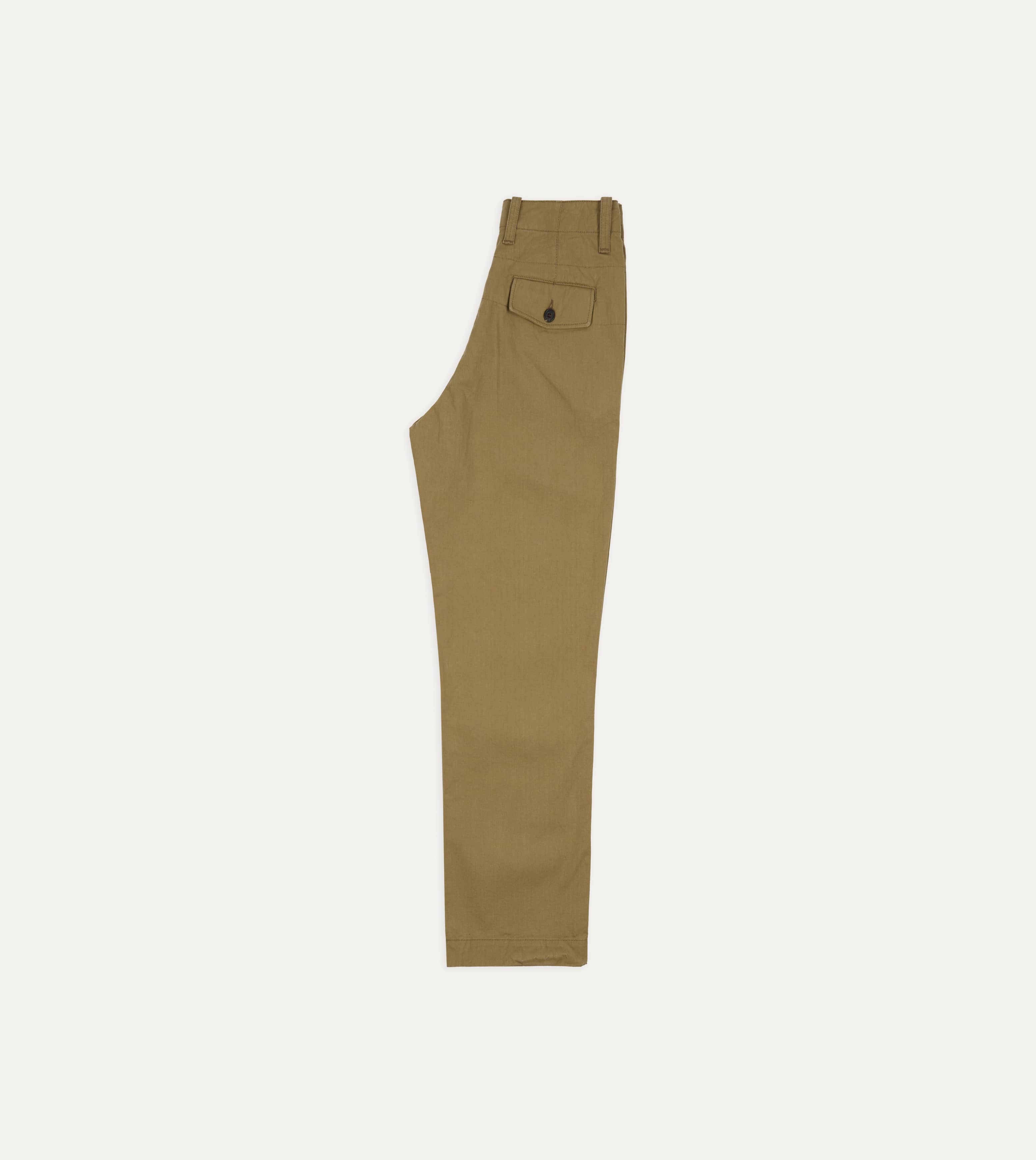 Beige Cotton Officer’s Chino