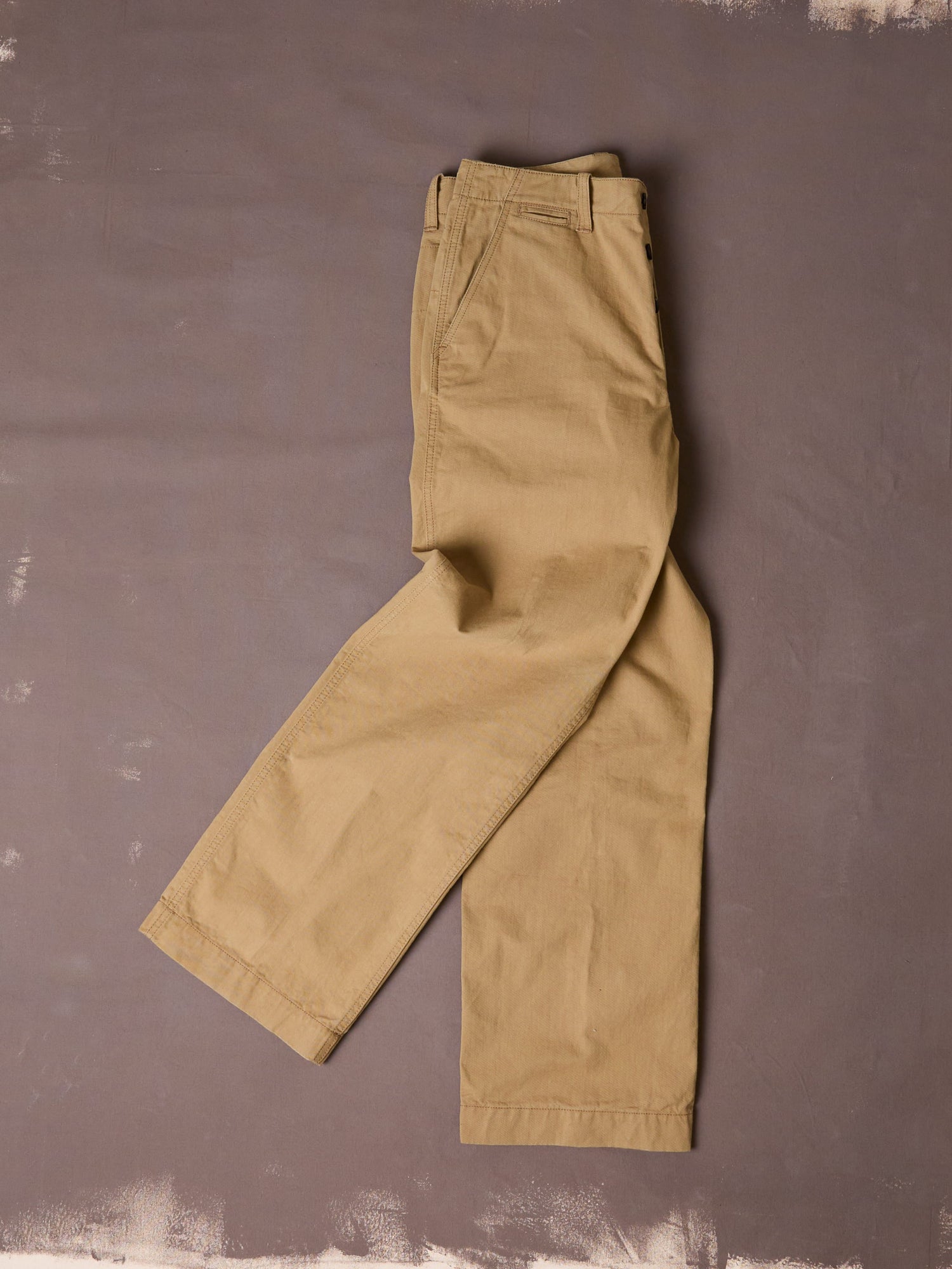 Beige Cotton Officer’s Chino