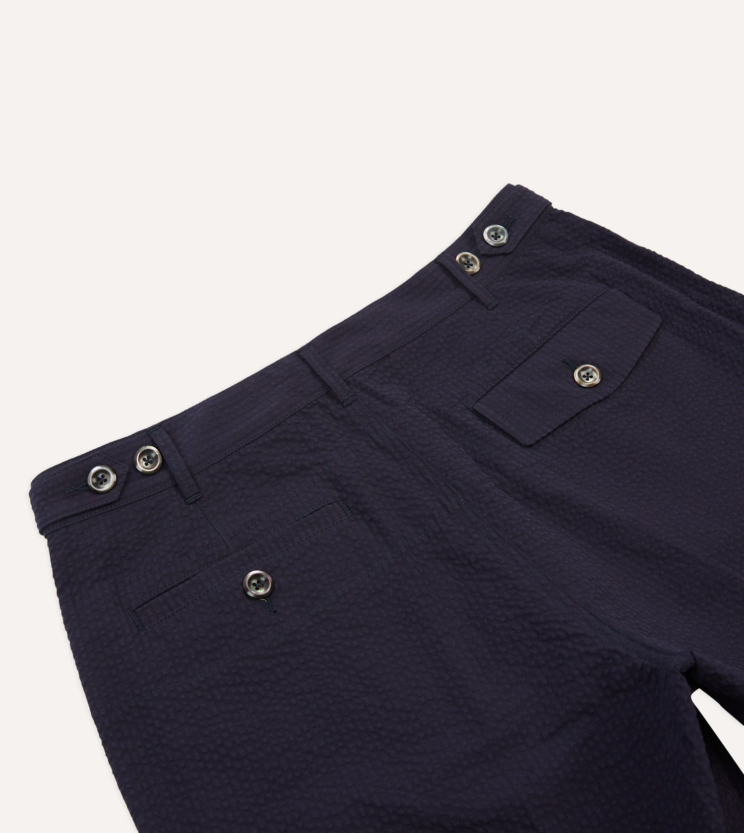 Navy Seersucker Games Trousers Drakes navy-seersucker-games-trousers-drakes