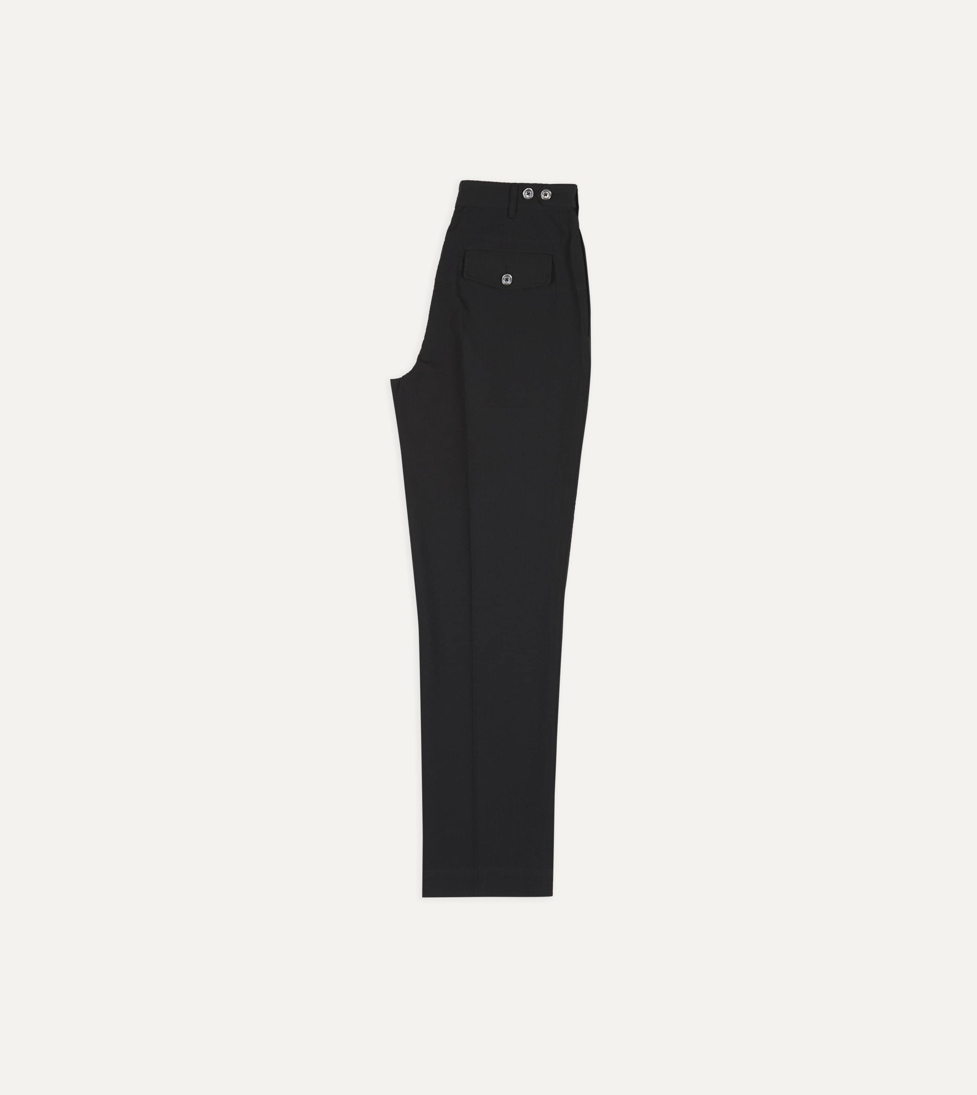 Drake's / GAMES TROUSERS / イタリア製 / サイズ28 Black Seersucker Games Trousers – Drakes