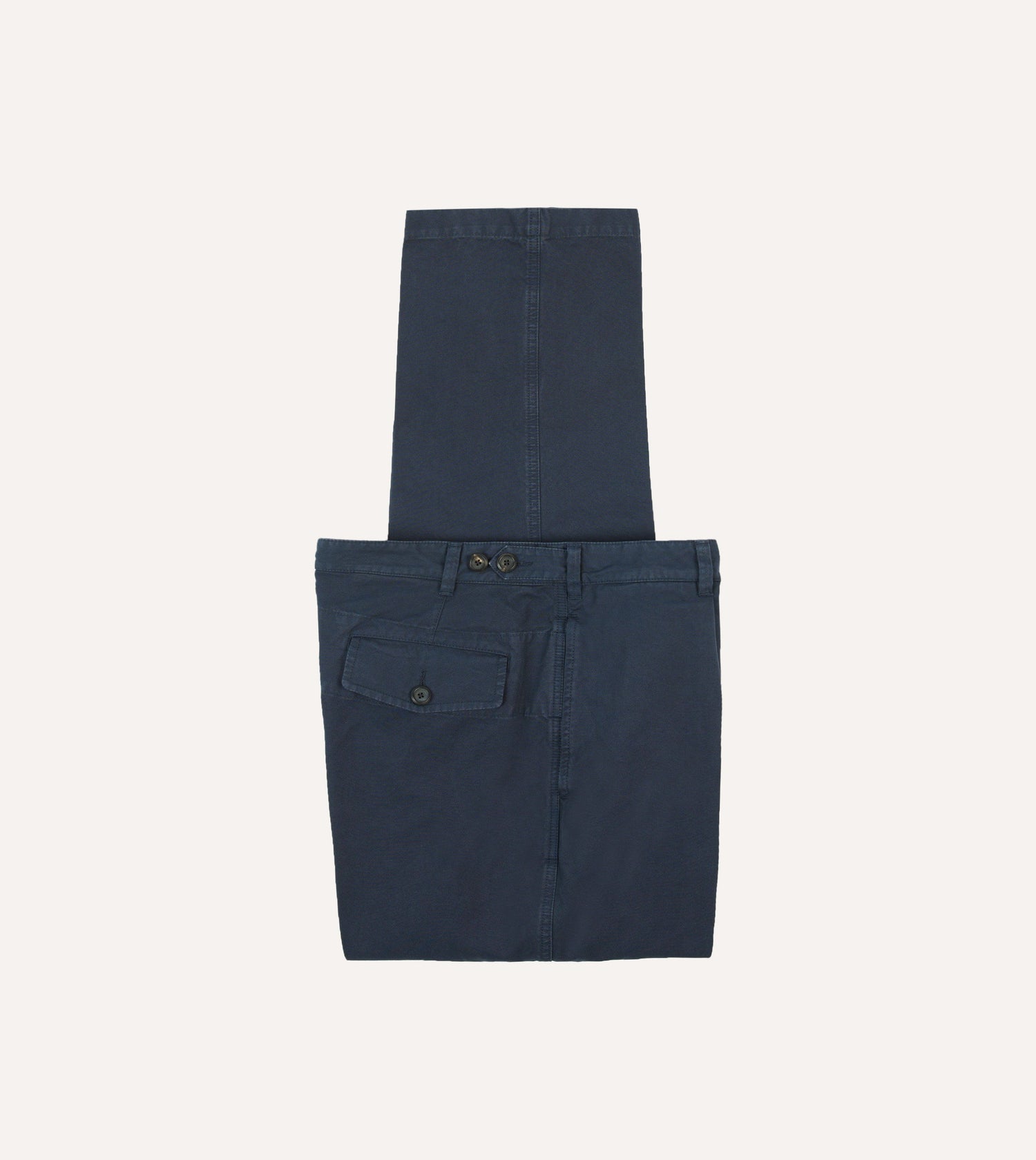 Navy Cotton Canvas Games Trousers