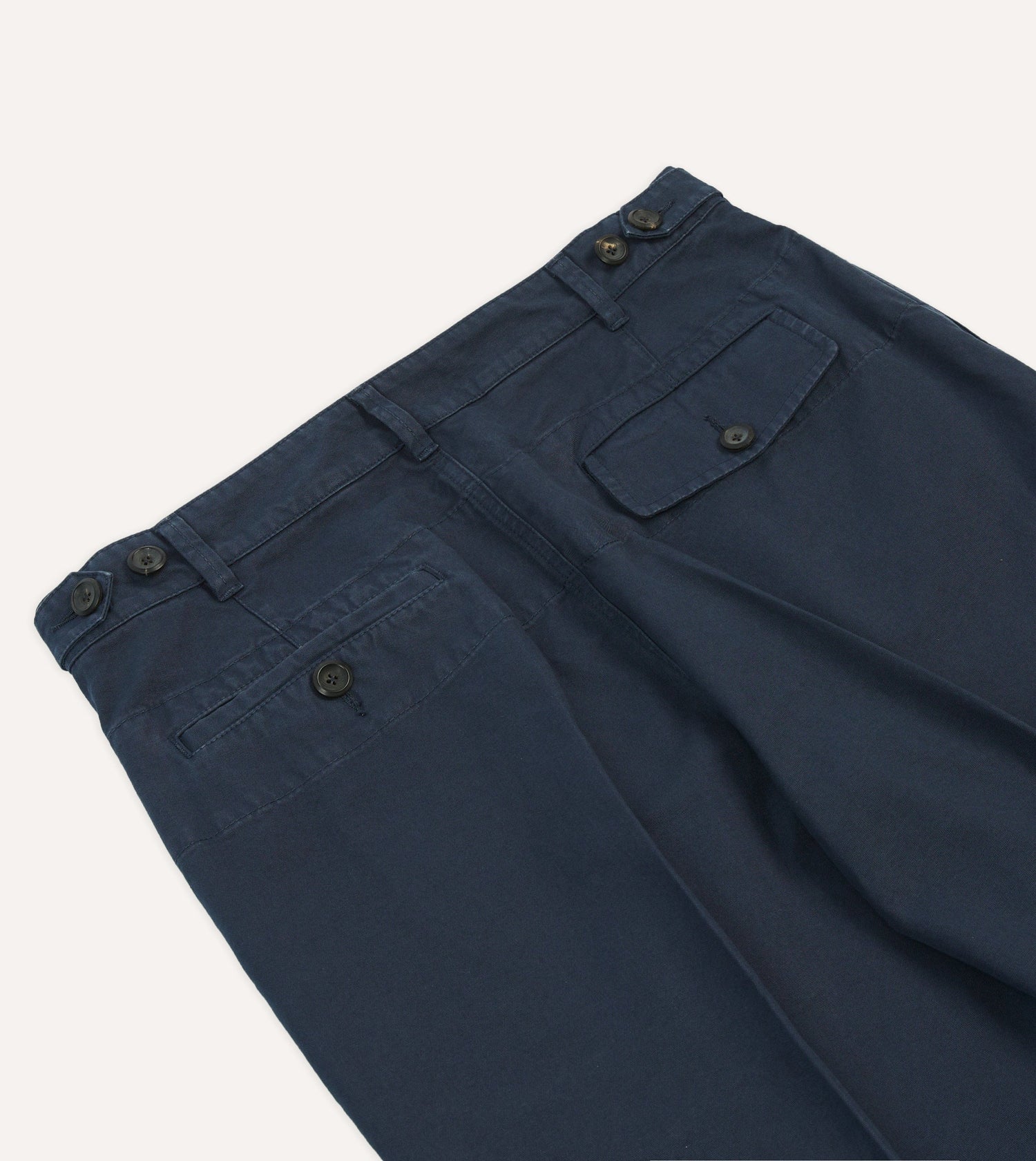 Navy Cotton Canvas Games Trousers