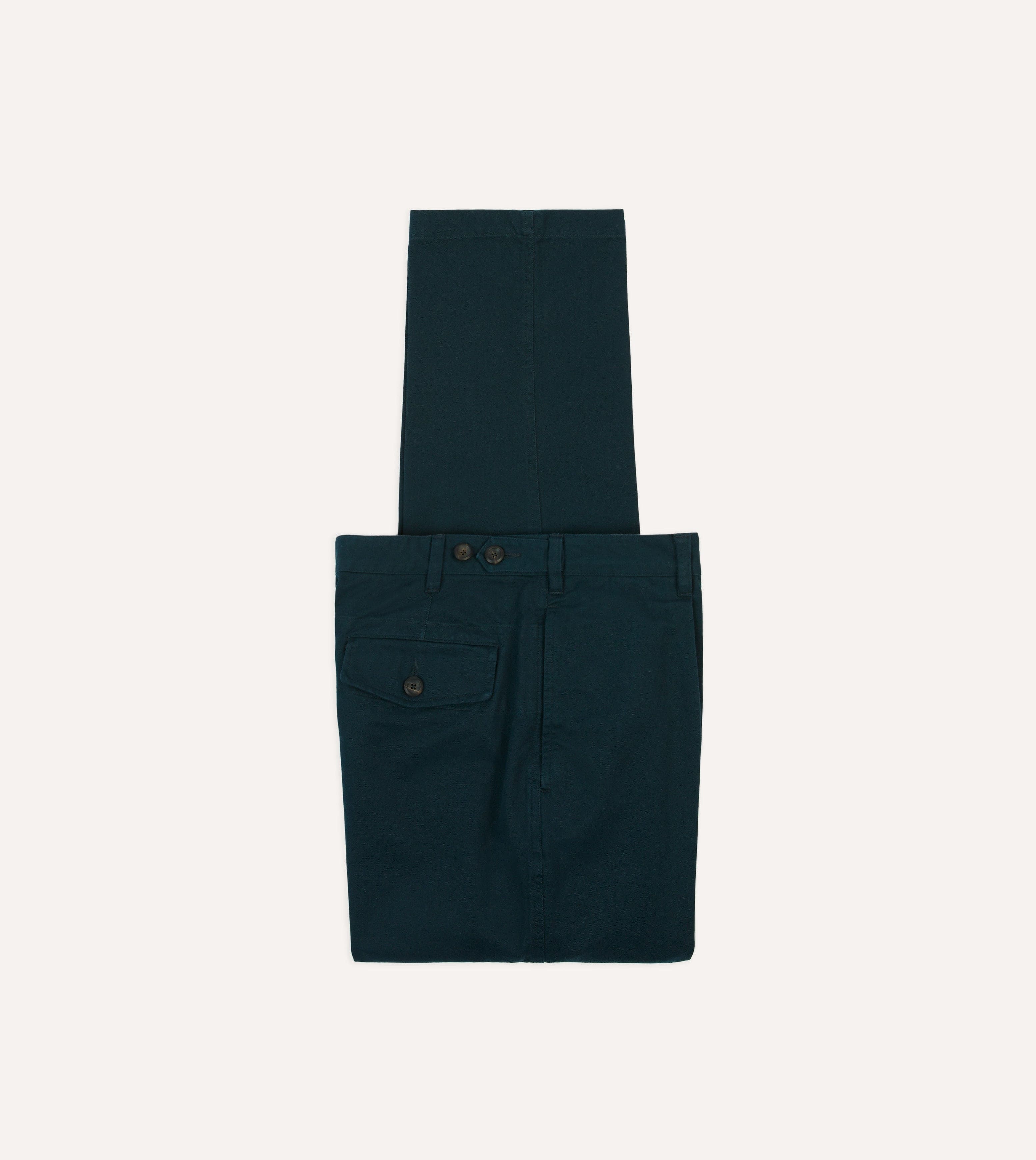 Navy Vintage Wash Cotton Games Trousers