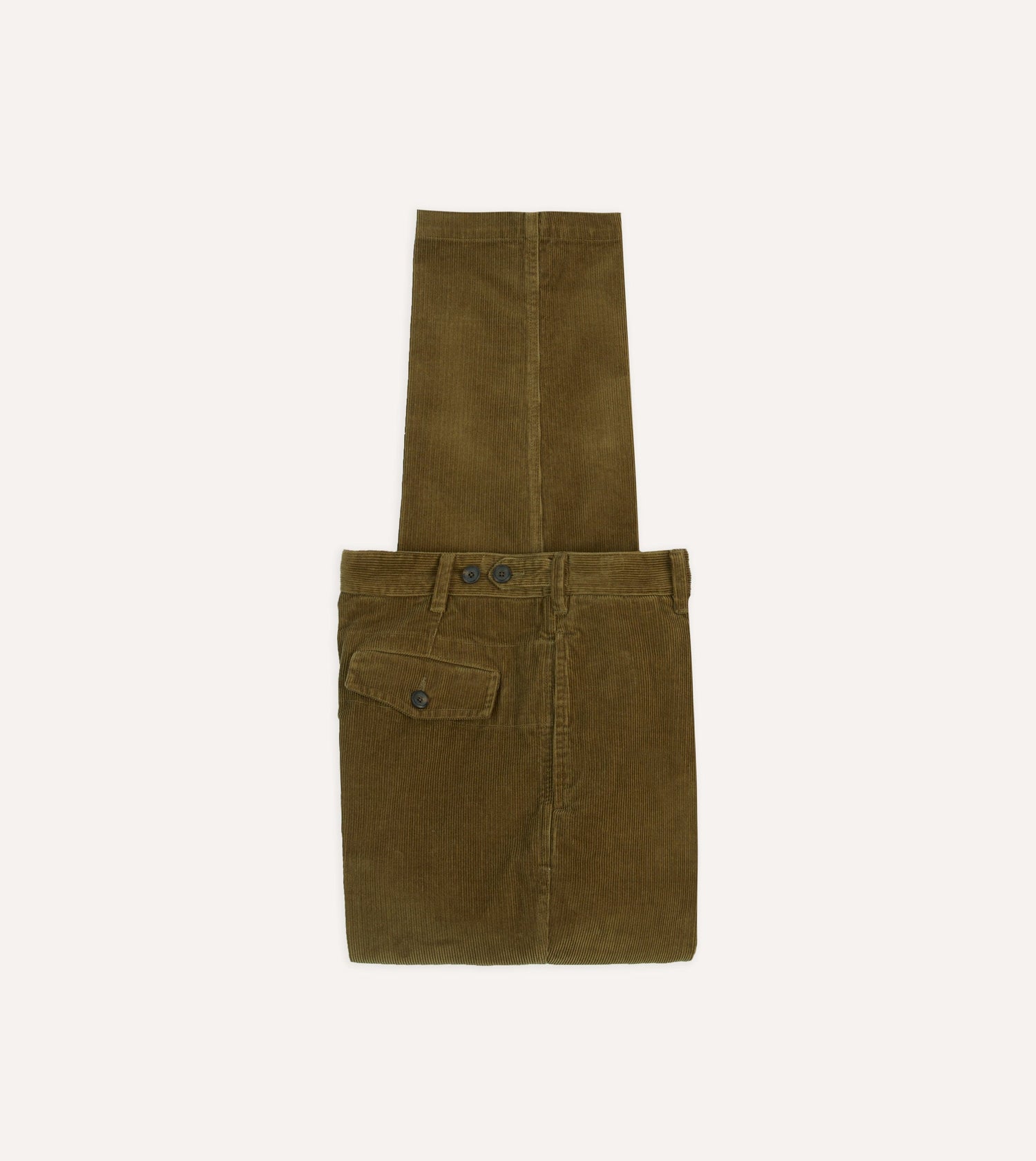 Olive Cotton Corduroy Field Games Trousers
