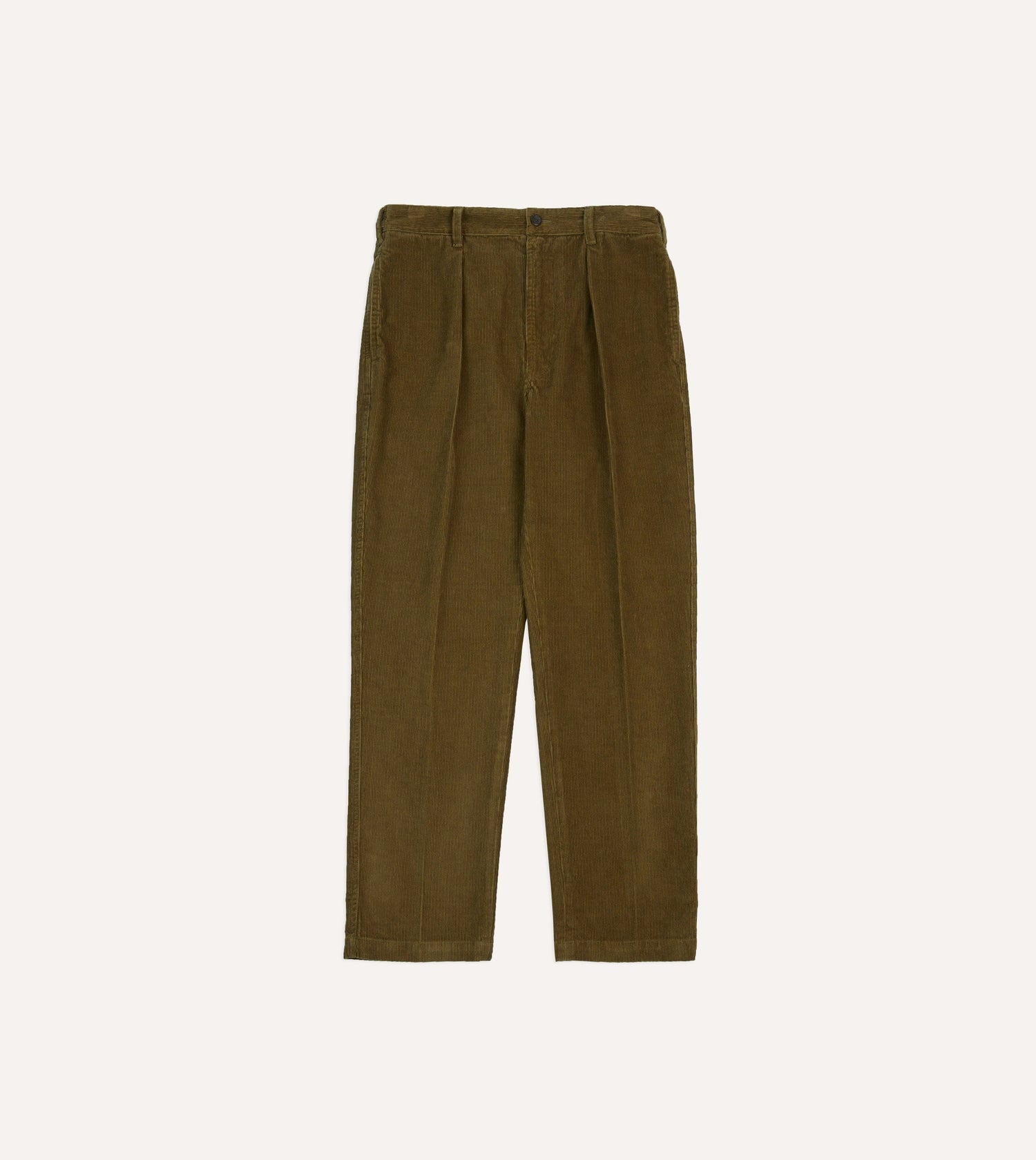 Olive Cotton Corduroy Field Games Trousers