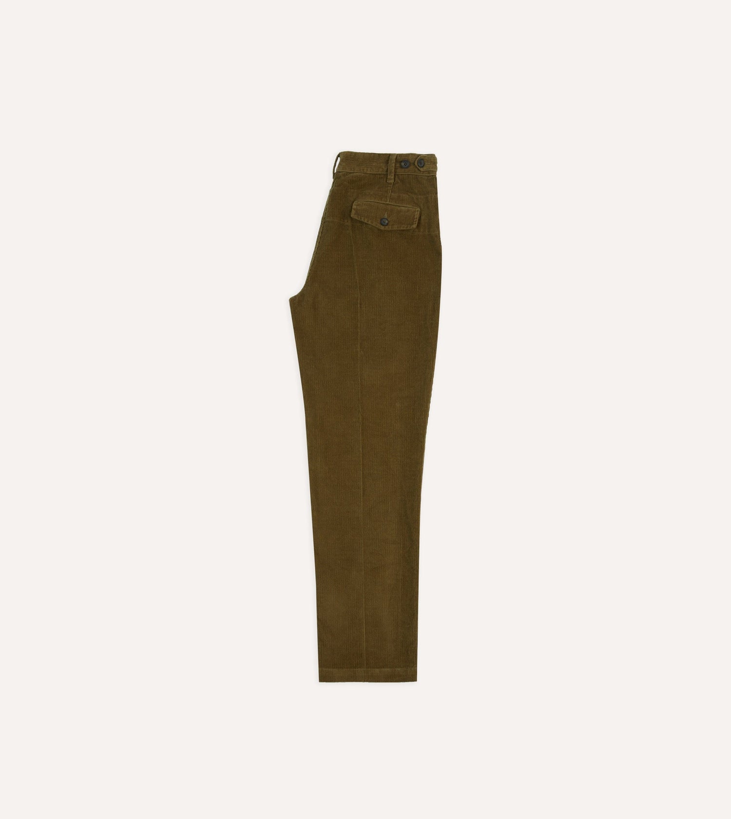 Olive Cotton Corduroy Field Games Trousers