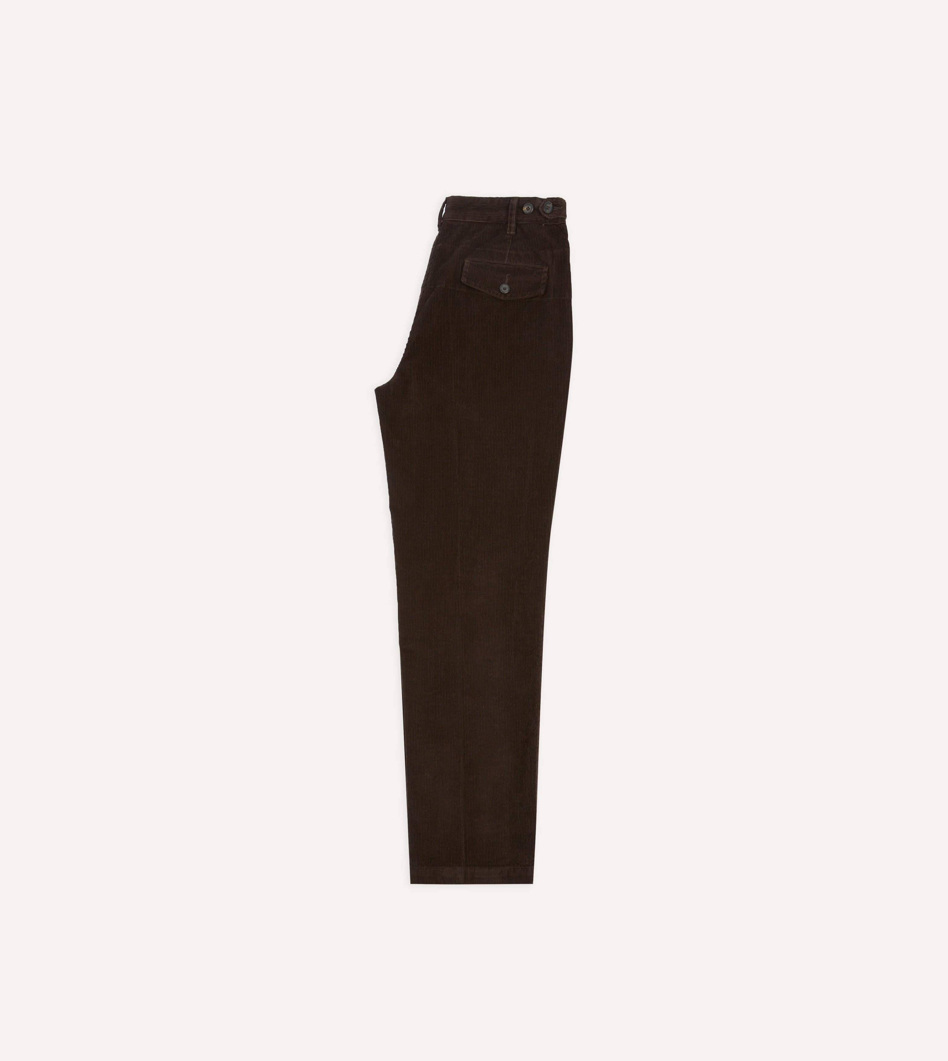 Brown Cotton Corduroy Field Games Trousers