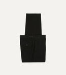 Drake's by A. Levine Black Cotton-Linen Games Trousers