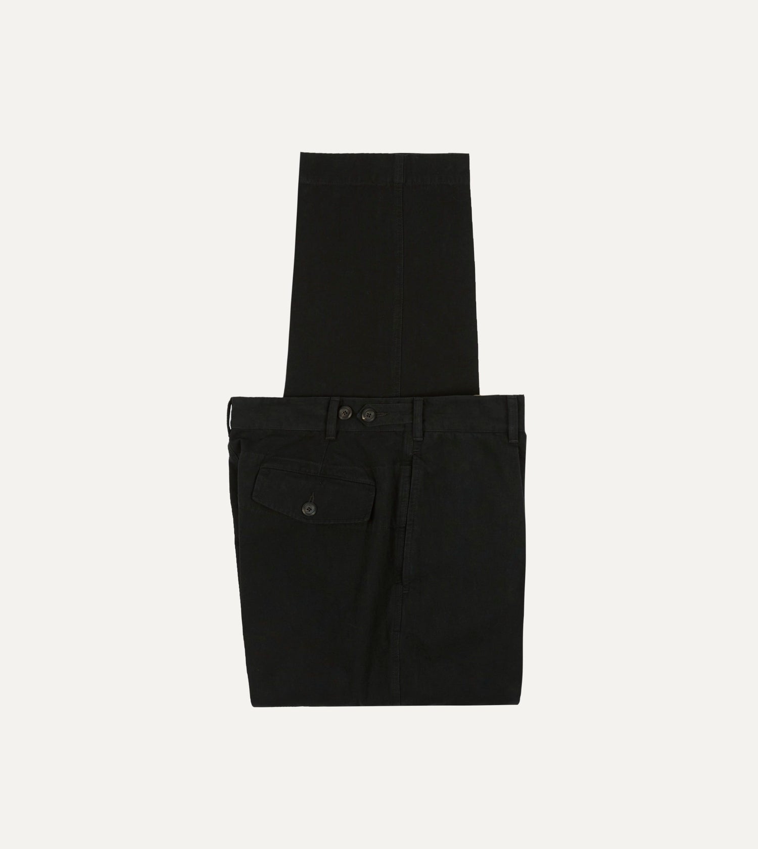 Black Cotton-Linen Games Trouser