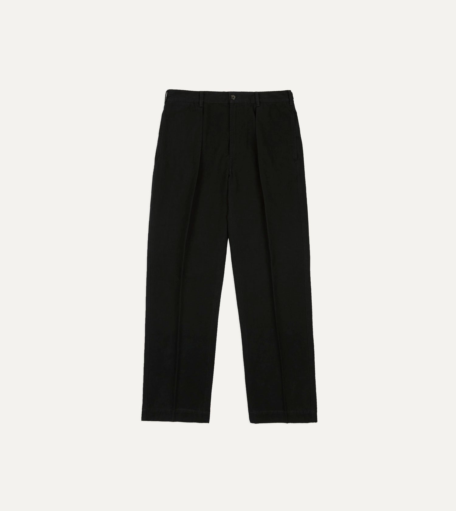 Black Cotton-Linen Games Trouser