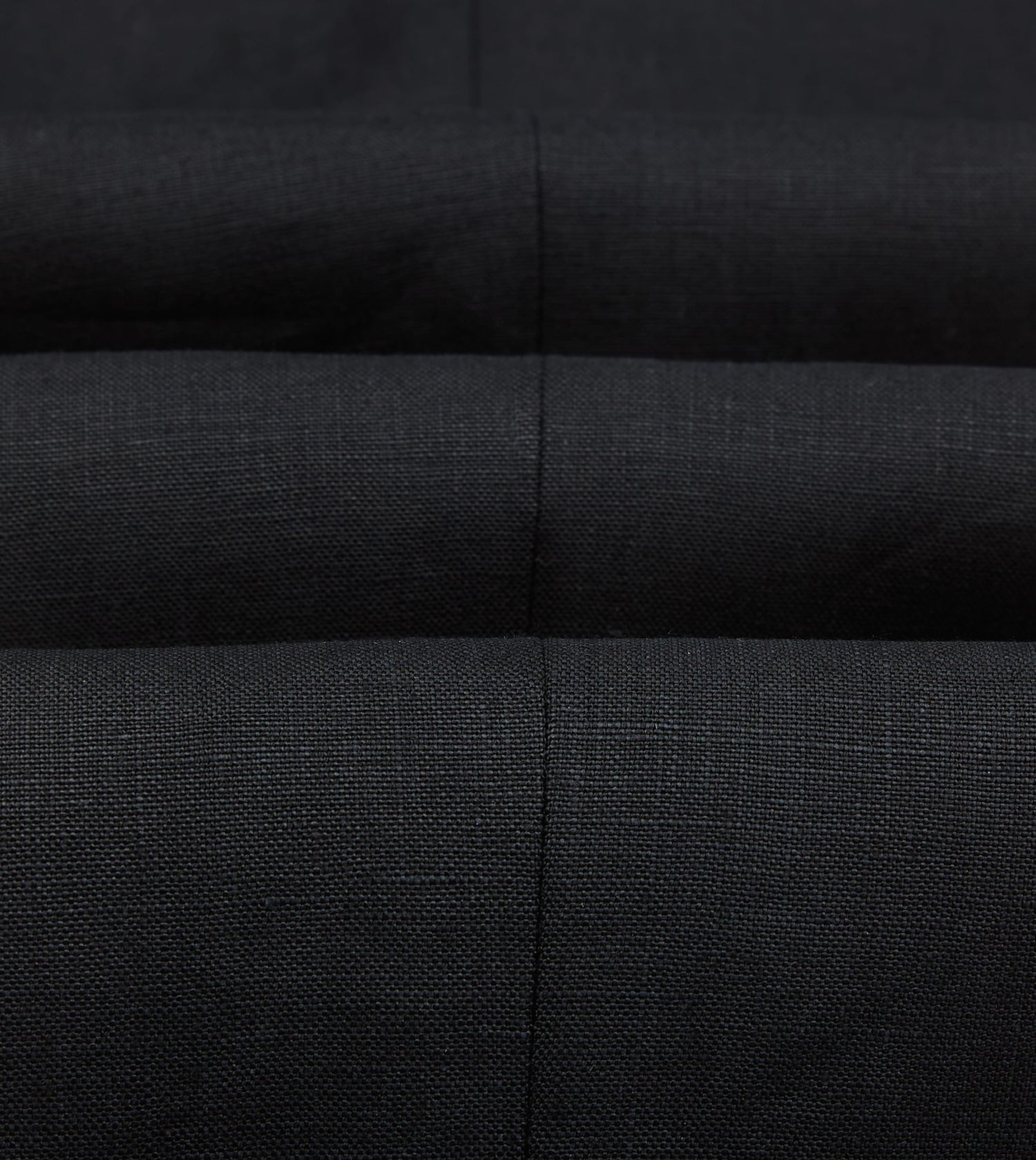 Black Irish Linen Single Pleat Trouser