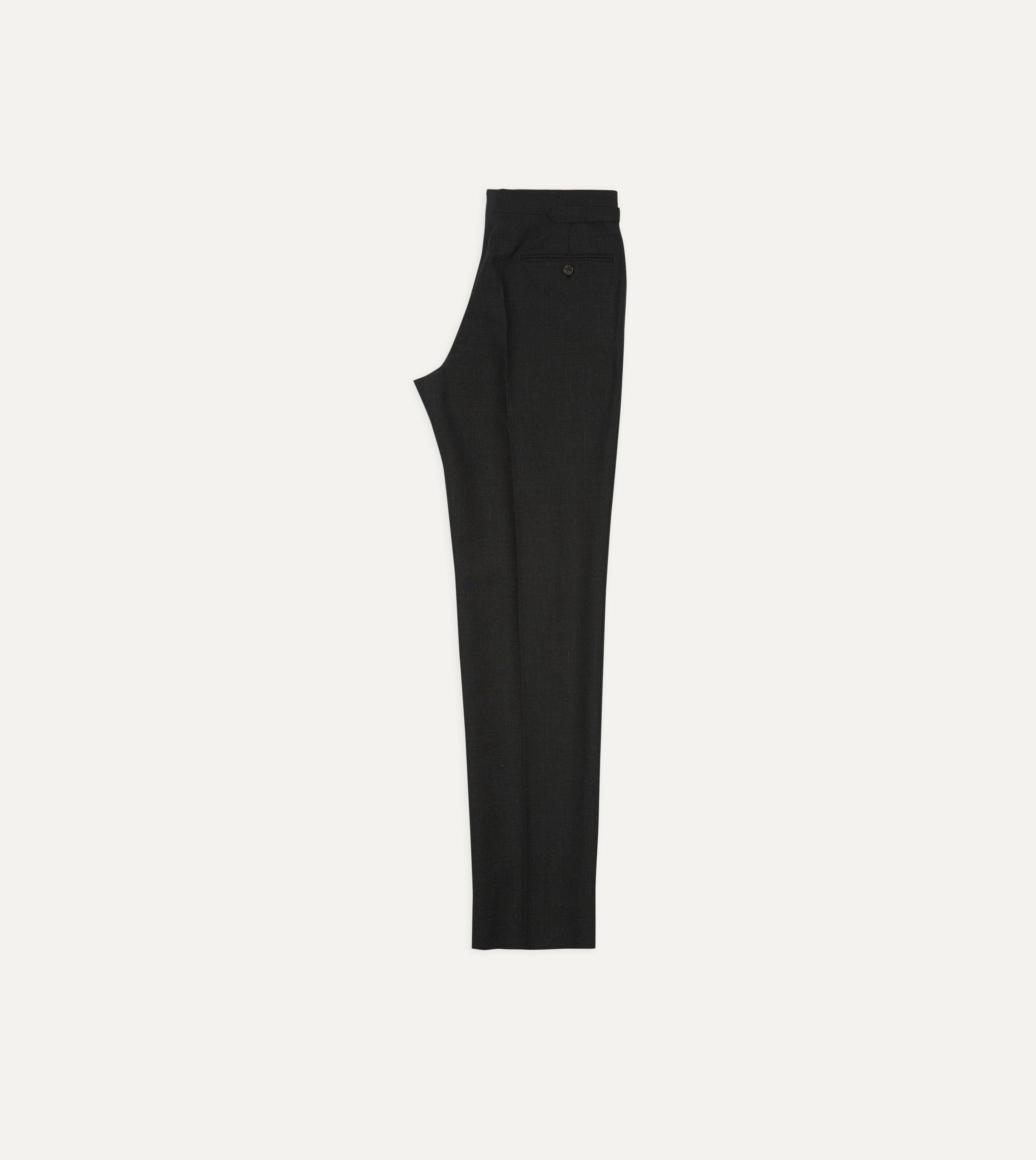 Charcoal Fresco® Wool Single Pleat Trouser