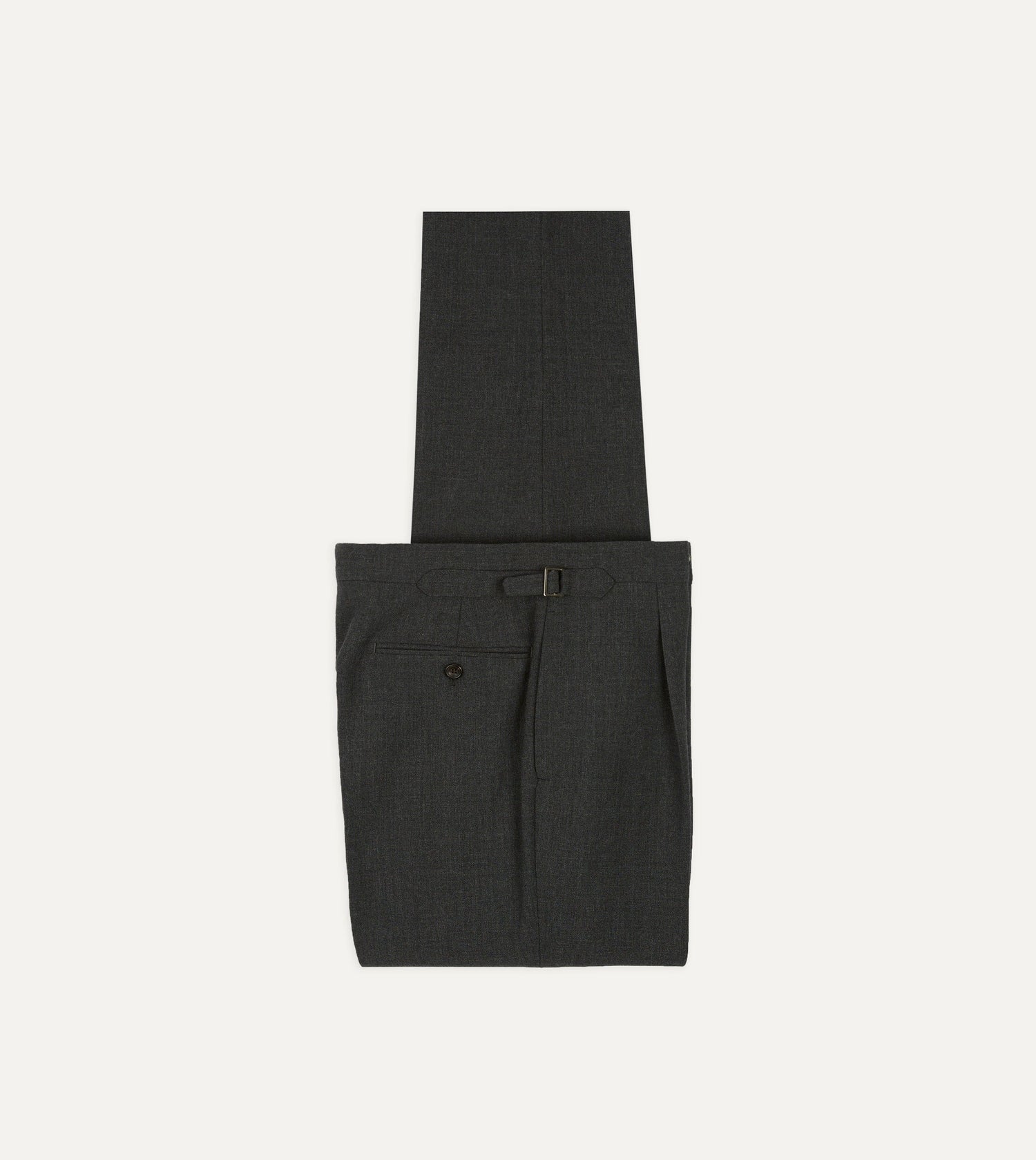 Grey Fresco® Wool Single Pleat Trouser
