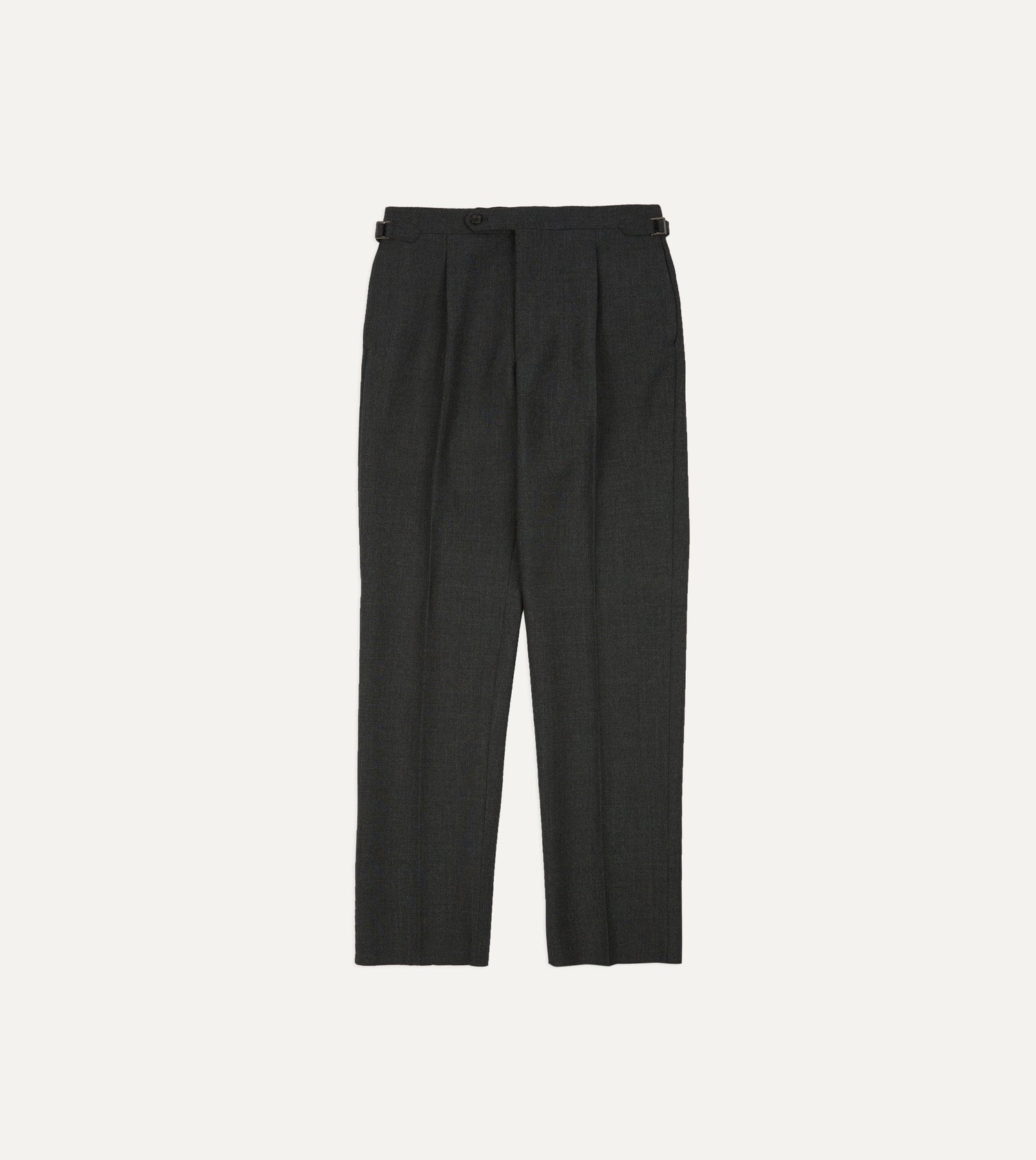 Grey Fresco® Wool Single Pleat Trouser