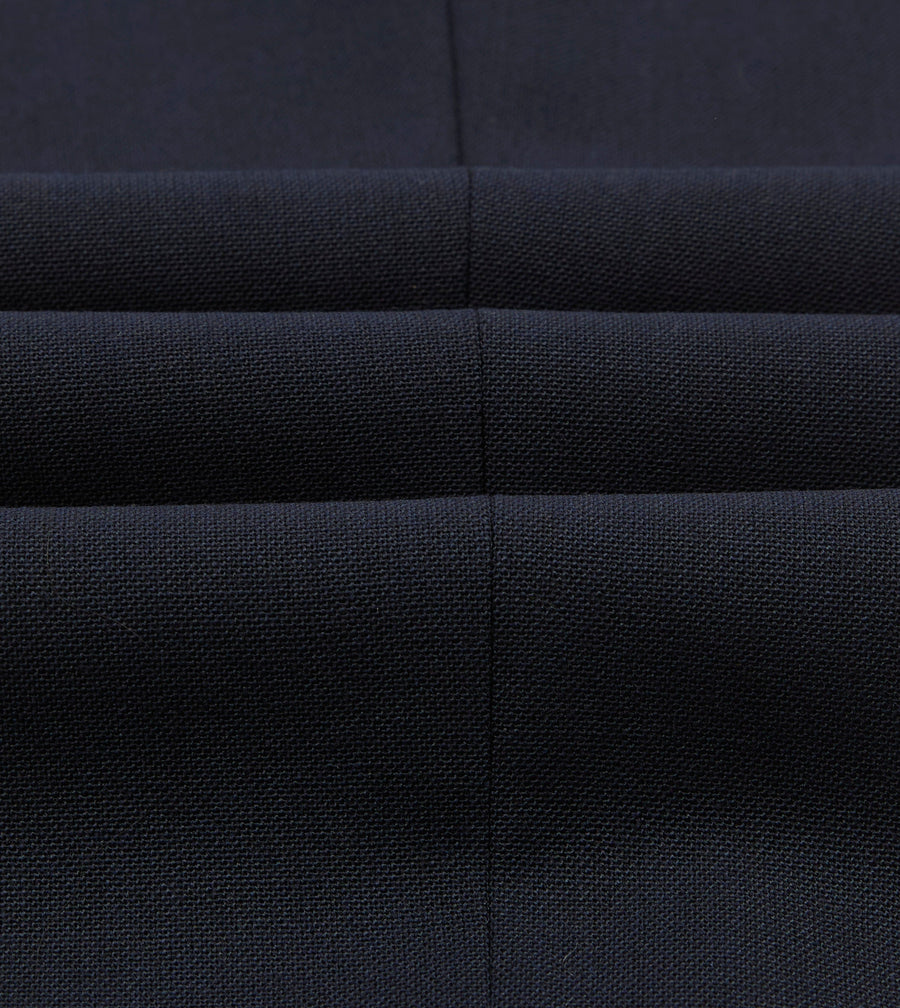 Dark Navy Fresco® Wool Single Pleat Trouser