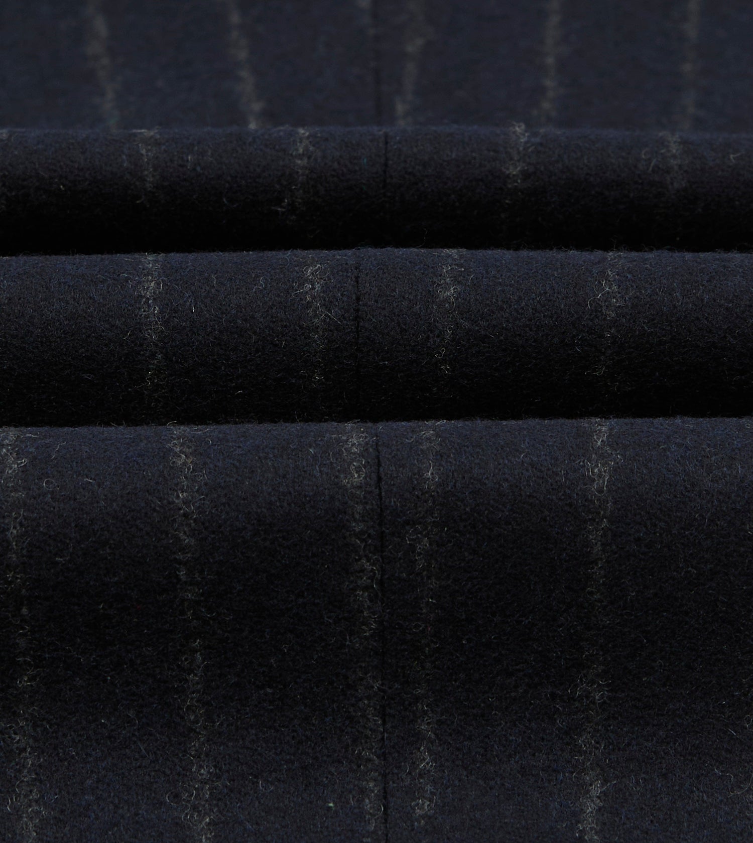 Navy Chalkstripe Wool Flannel Single-Pleat Trouser