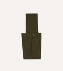 Olive Wool-Cotton Single Pleat Trouser
