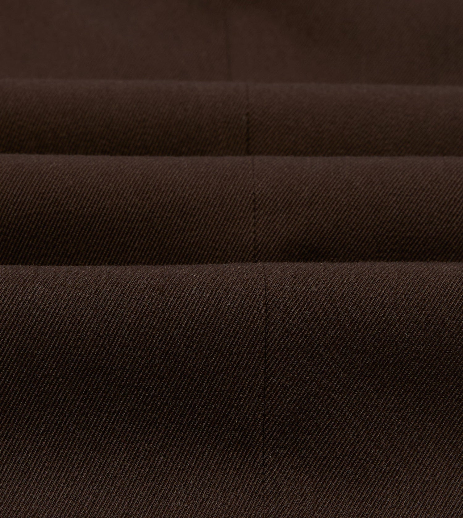 Brown Wool-Cotton Single Pleat Trouser