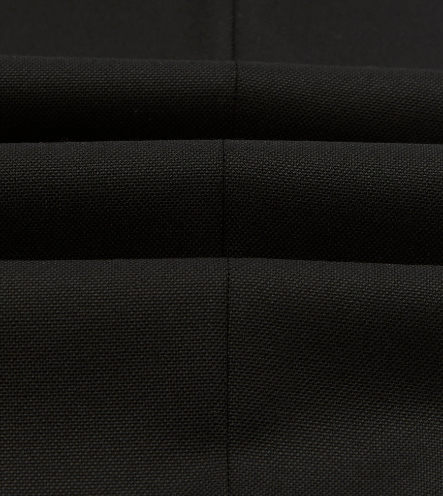 Black Fresco® Wool Single-Pleat Trouser