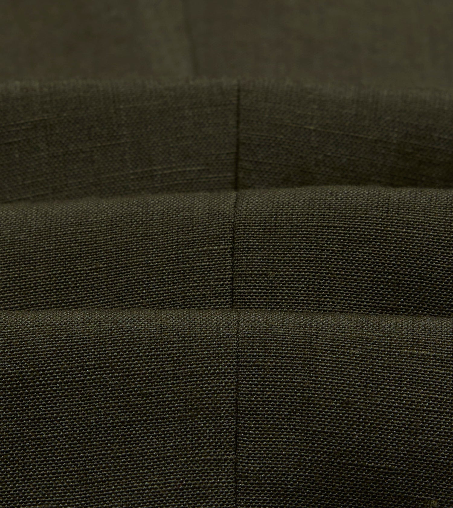 Khaki Green Linen-Wool Single Pleat Trouser