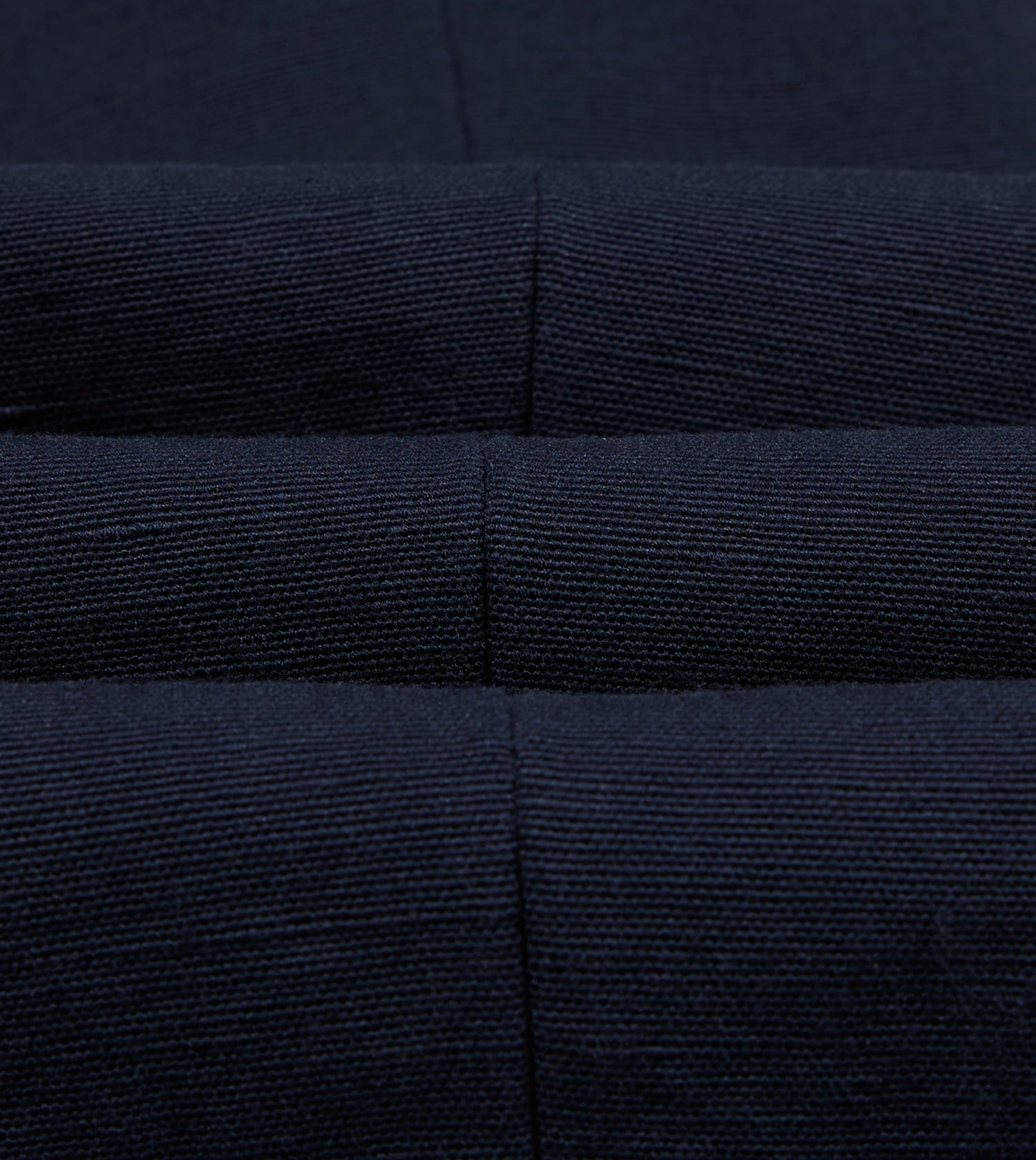 Navy Linen-Cotton Single-Pleat Trouser