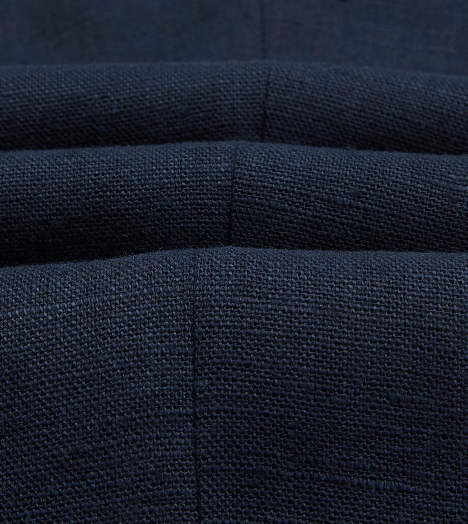 Navy Linen Single Pleat Trouser