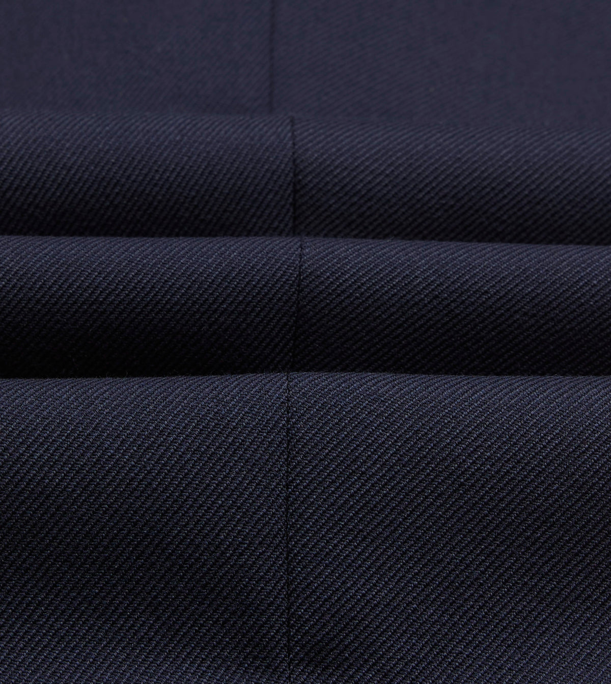 Navy Wool-Cotton Twill Single Pleat Trouser