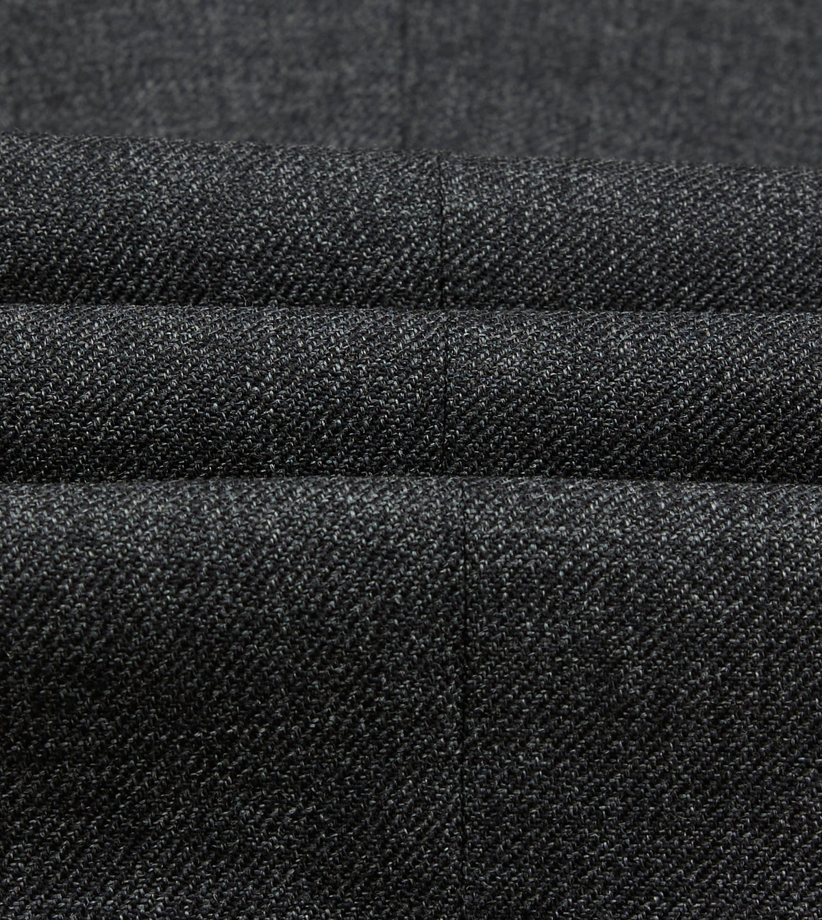 Grey Wool-Cotton Twill Single Pleat Trouser