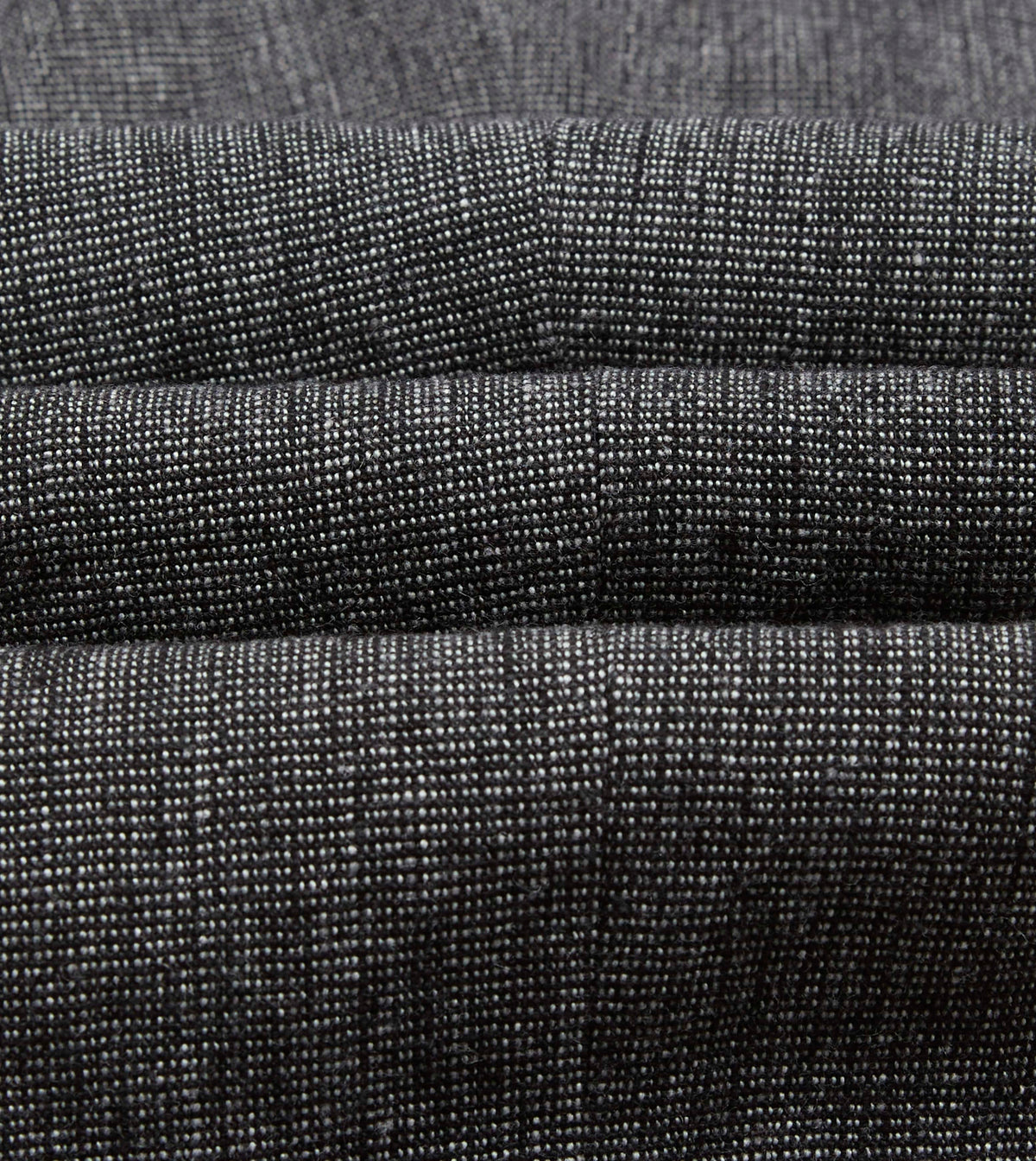 Grey Nailhead Linen-Wool Single Pleat Trouser