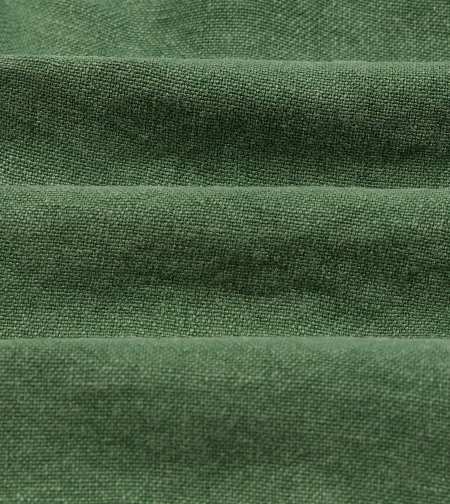 Green Linen Drawstring Shorts