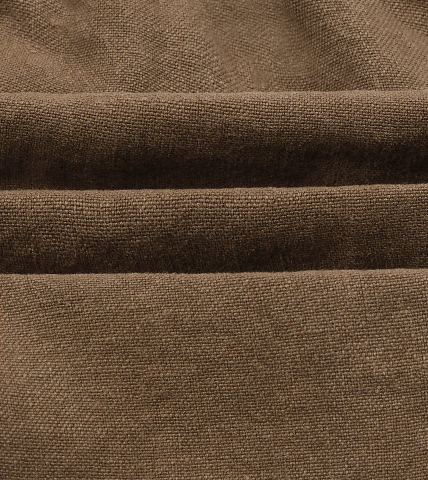 Brown Linen Drawstring Shorts