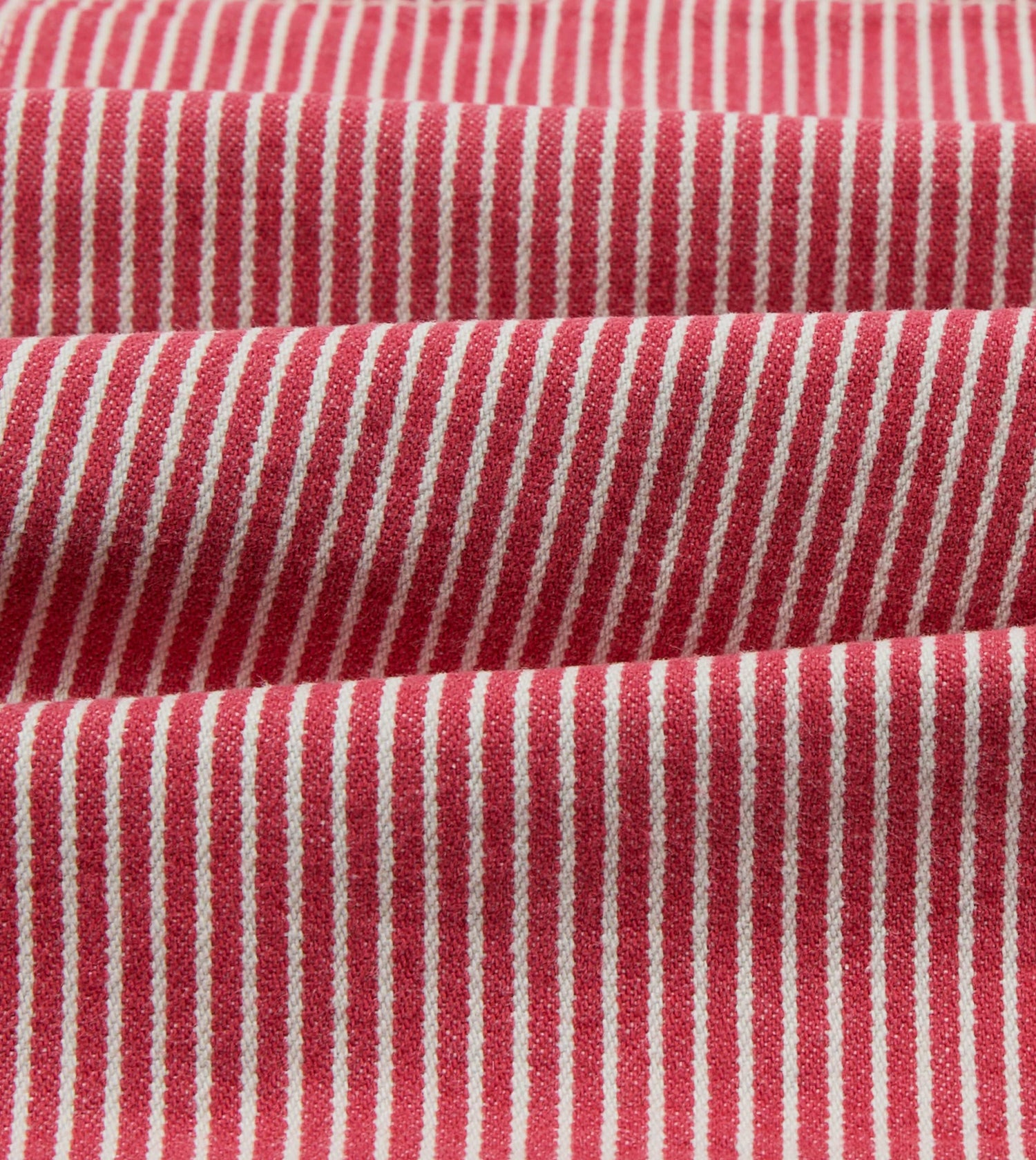 Red Stripe Cotton Fatigue Shorts