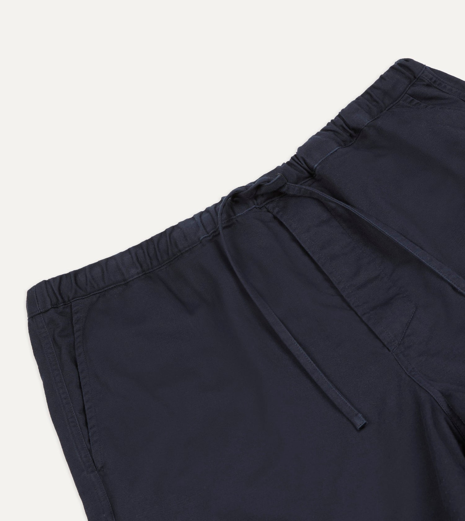 Navy Cotton Drawstring Shorts