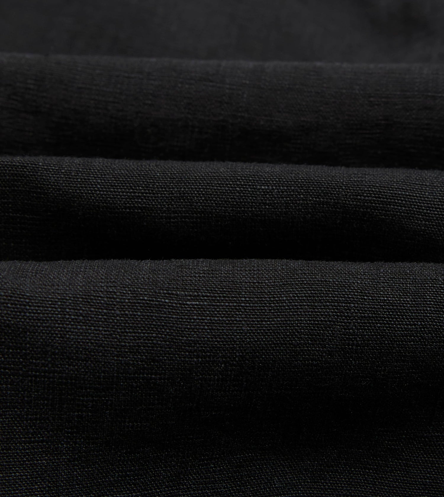 Black Linen Drawstring Shorts