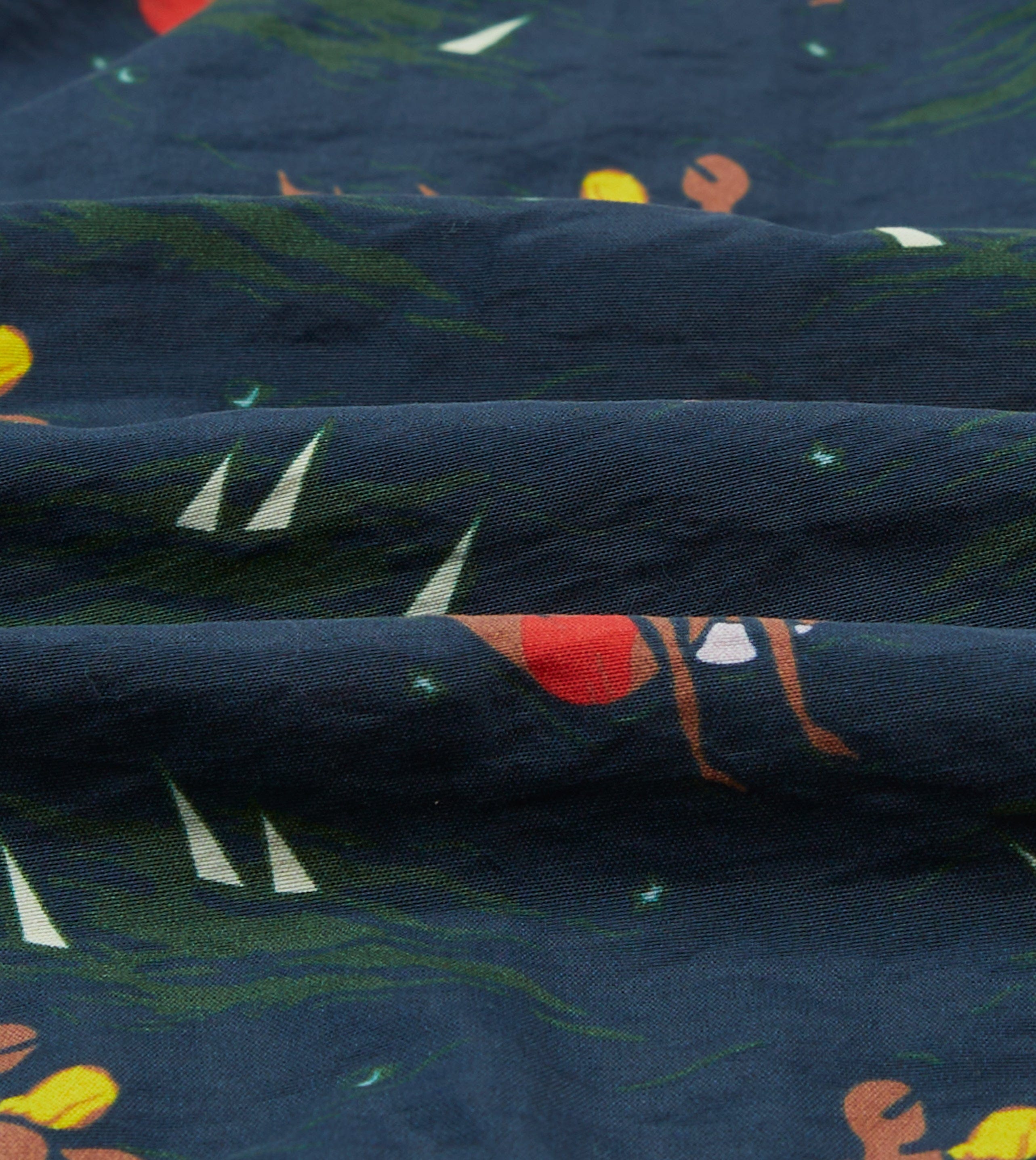 Bathers Print Nylon Drawstring Swim Shorts