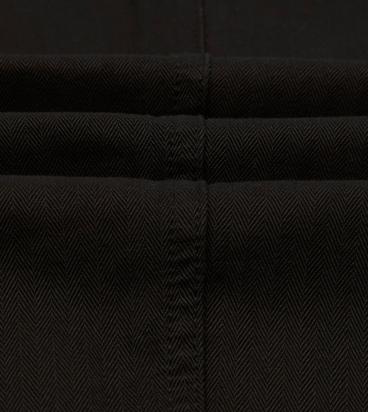 Black Herringbone Cotton Fatigue Trouser