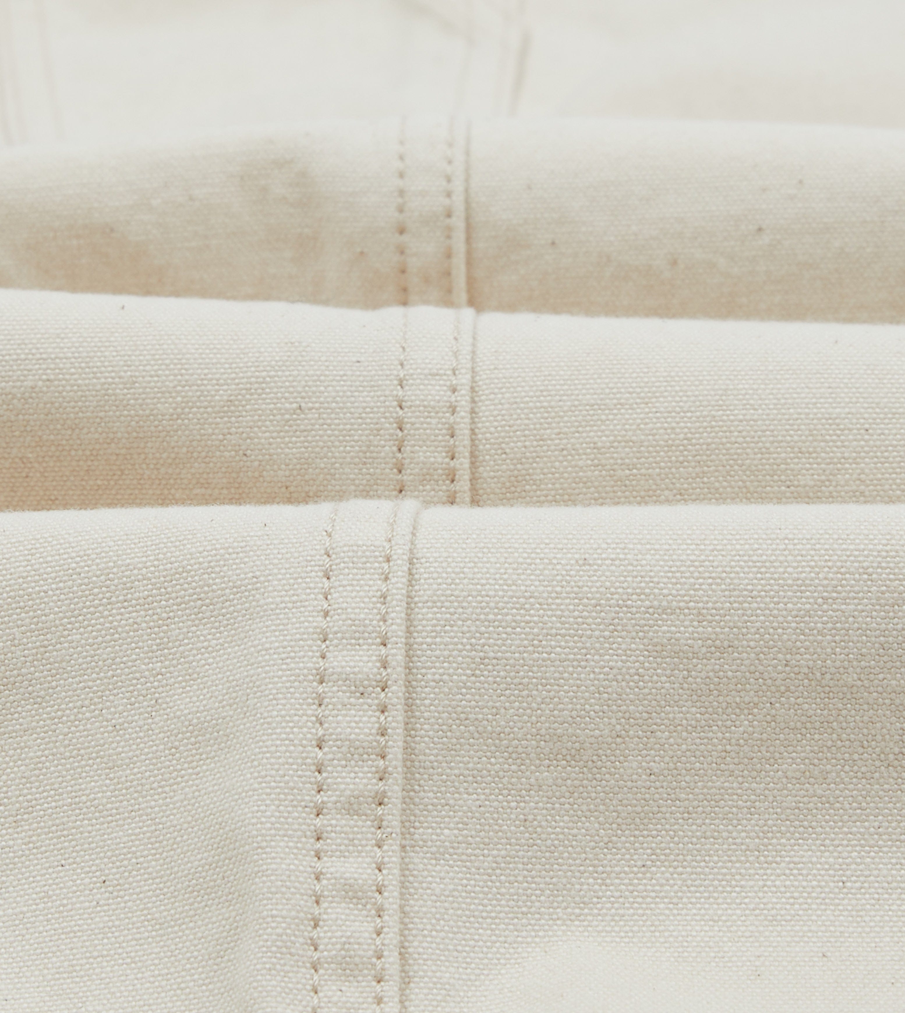 Ecru Cotton Canvas Carpenter Jeans