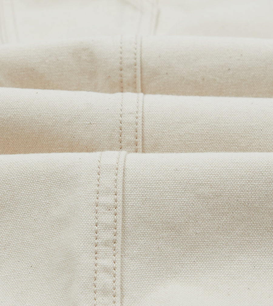 Ecru Cotton Canvas Carpenter Jeans