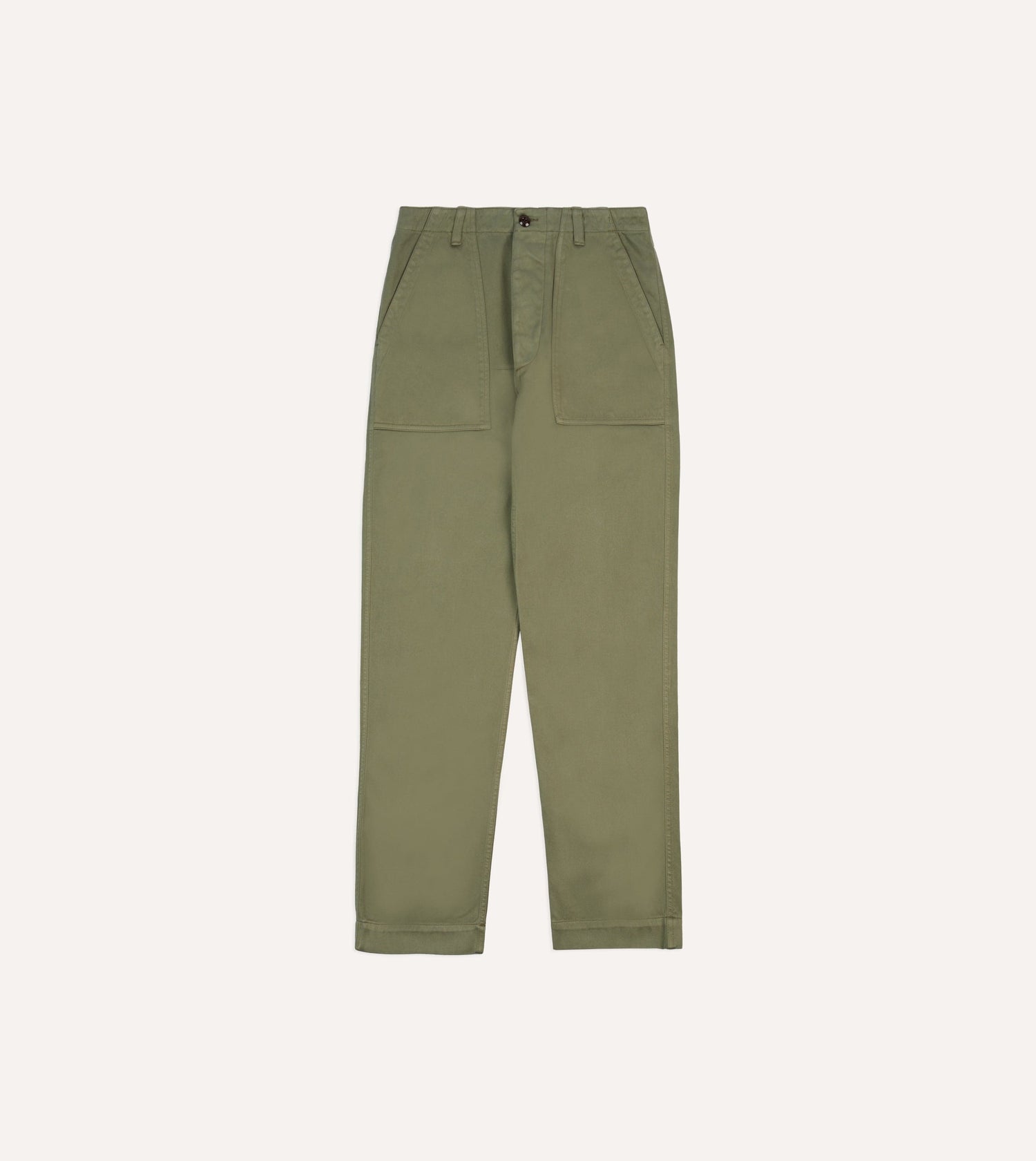 Light Olive Cotton Fatigue Trouser