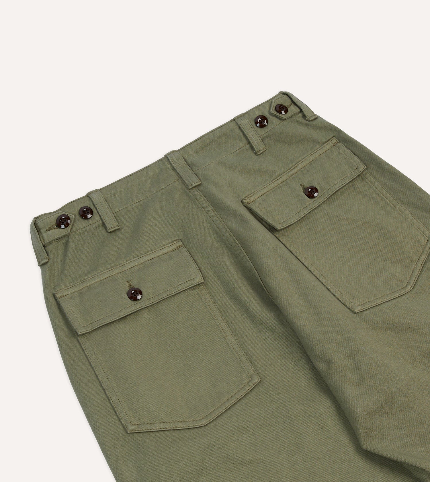 Light Olive Cotton Fatigue Trouser