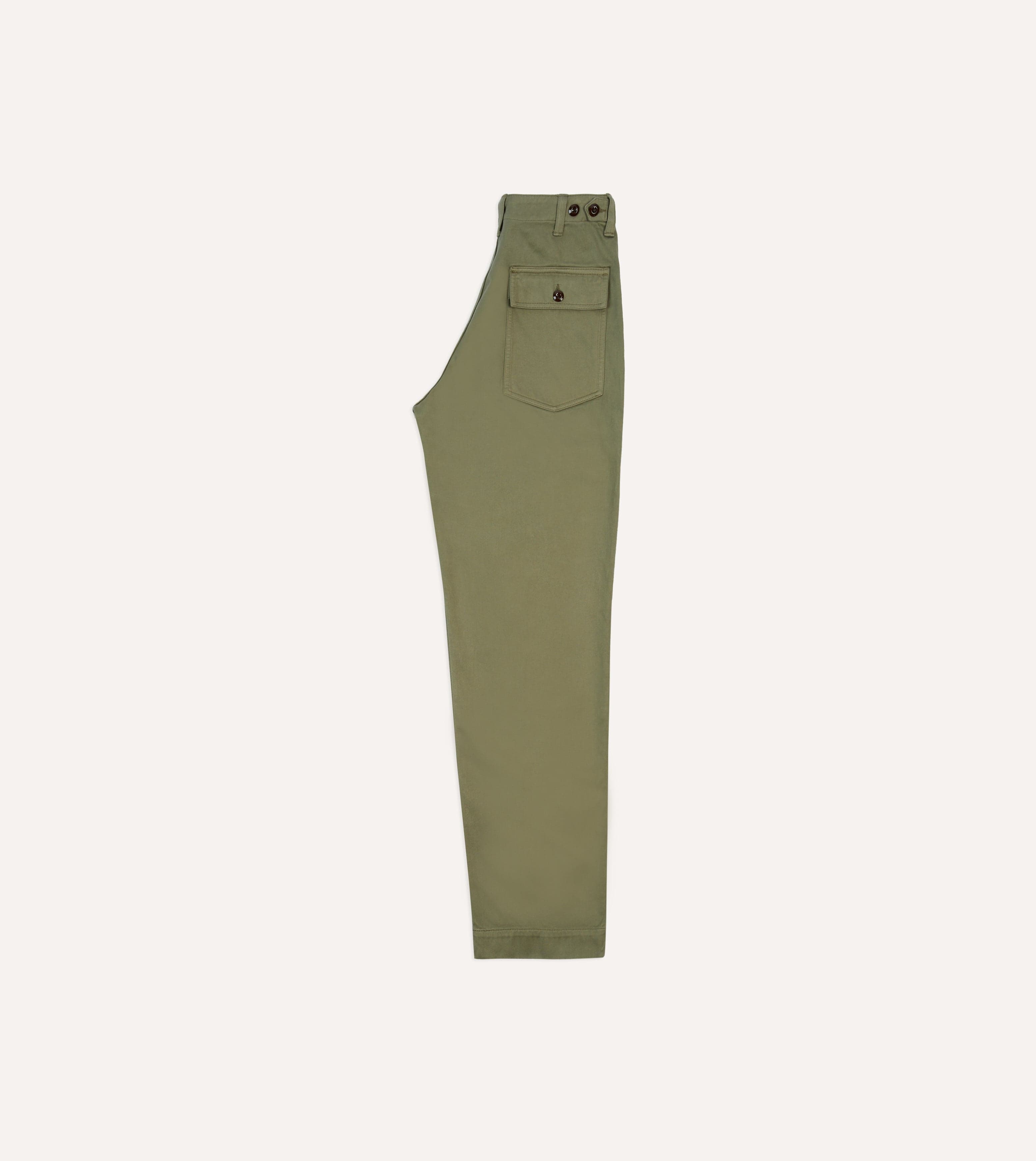 Light Olive Cotton Fatigue Trouser
