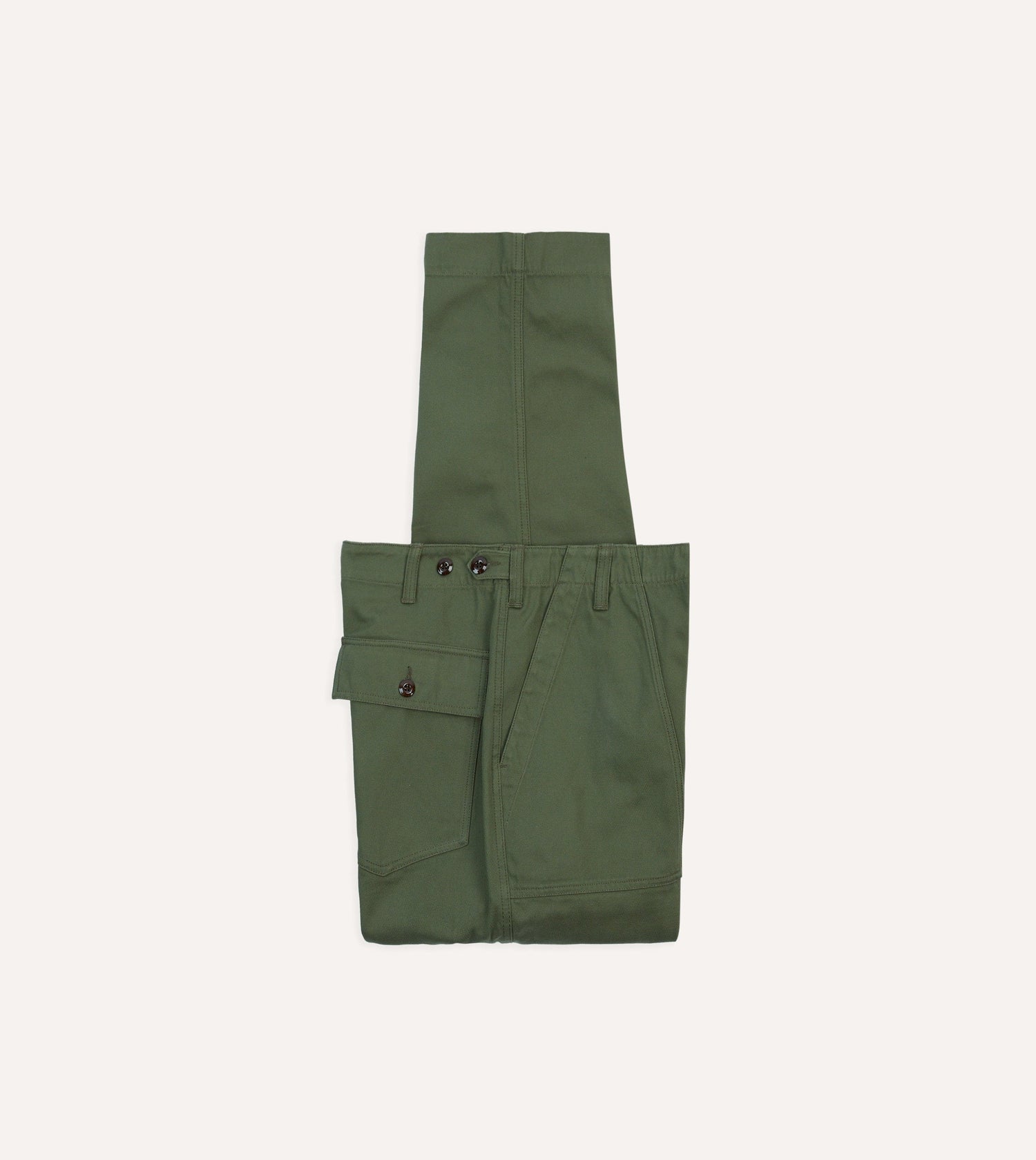 Olive Cotton Fatigue Trouser