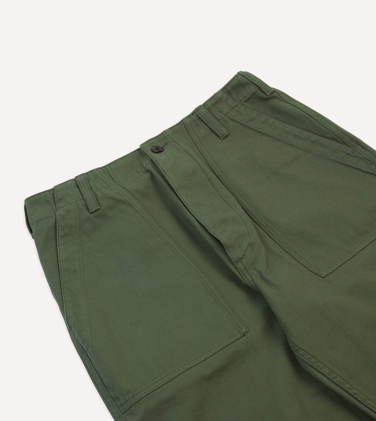 Olive Cotton Fatigue Trouser