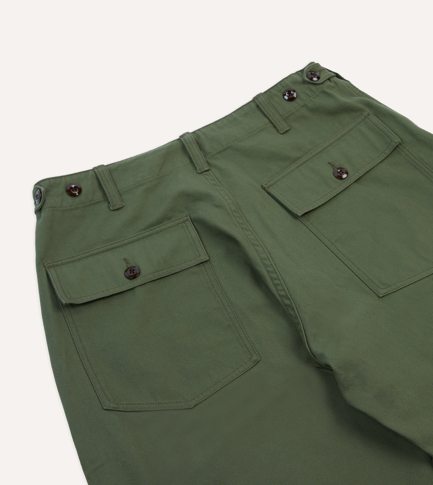 Olive Cotton Fatigue Trouser
